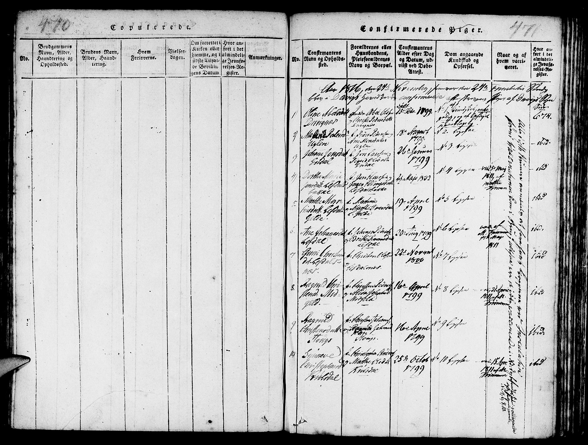 Davik sokneprestembete, AV/SAB-A-79701/H/Haa/Haaa/L0003: Parish register (official) no. A 3, 1816-1830, p. 470-471