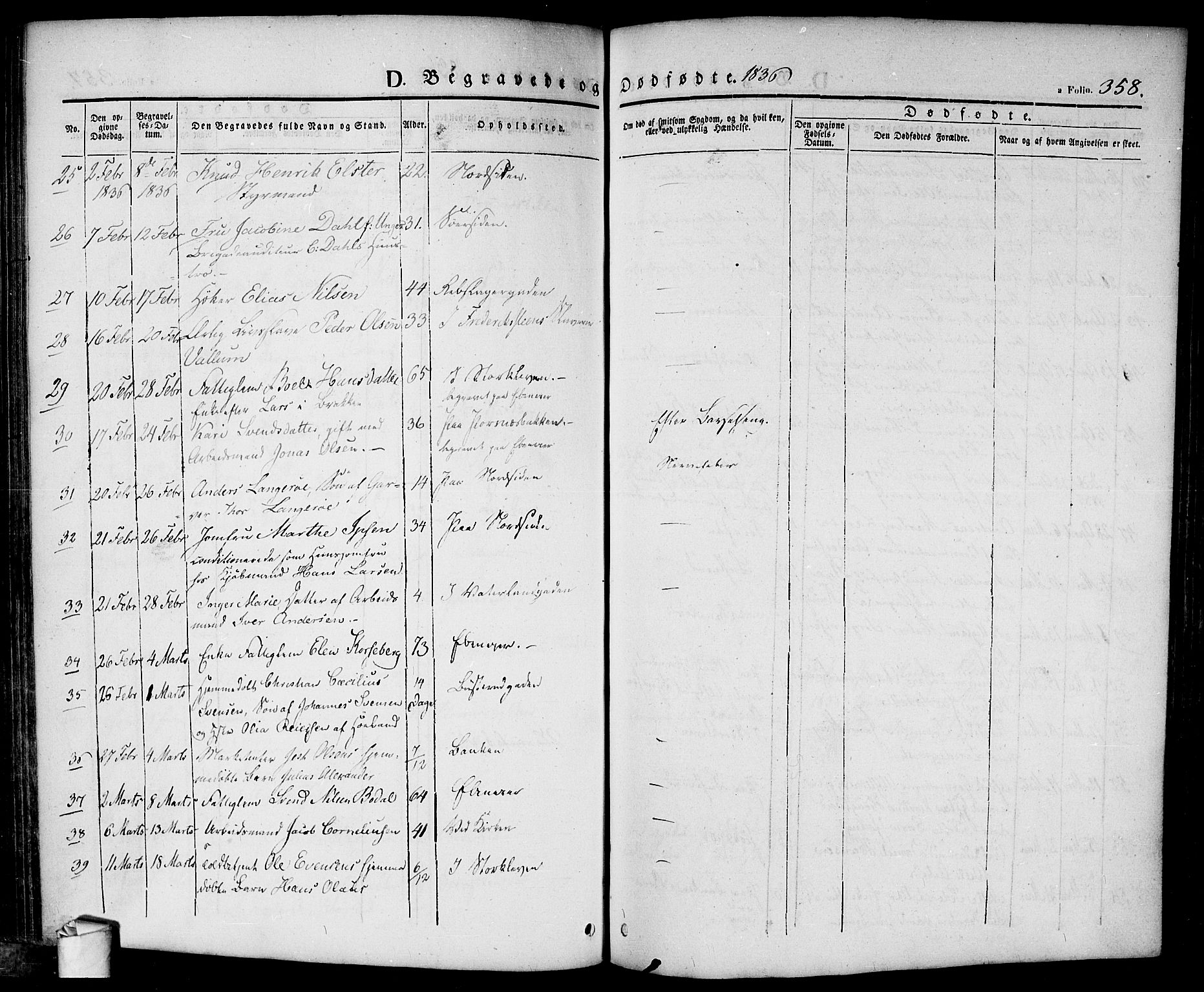 Halden prestekontor Kirkebøker, AV/SAO-A-10909/F/Fa/L0005: Parish register (official) no. I 5, 1834-1845, p. 358