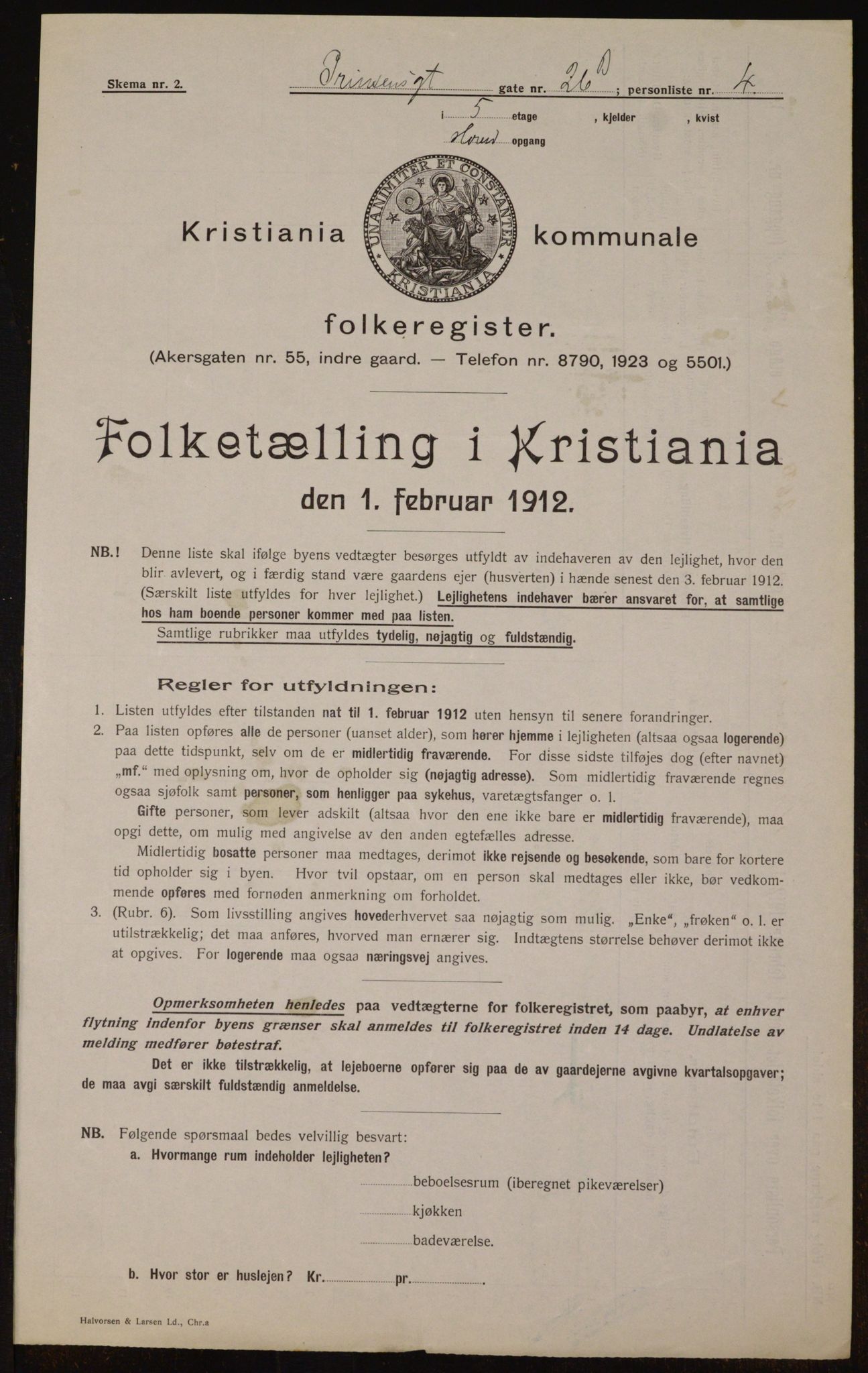 OBA, Municipal Census 1912 for Kristiania, 1912, p. 81619