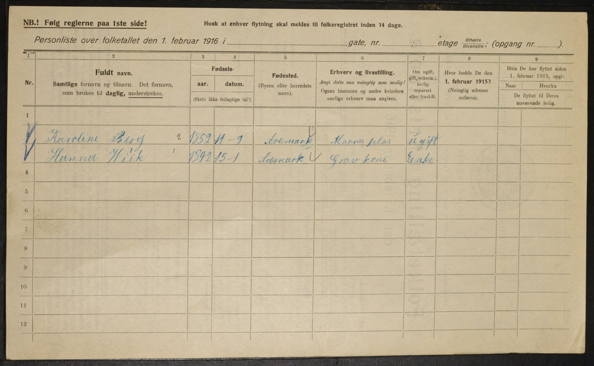 OBA, Municipal Census 1916 for Kristiania, 1916, p. 8210