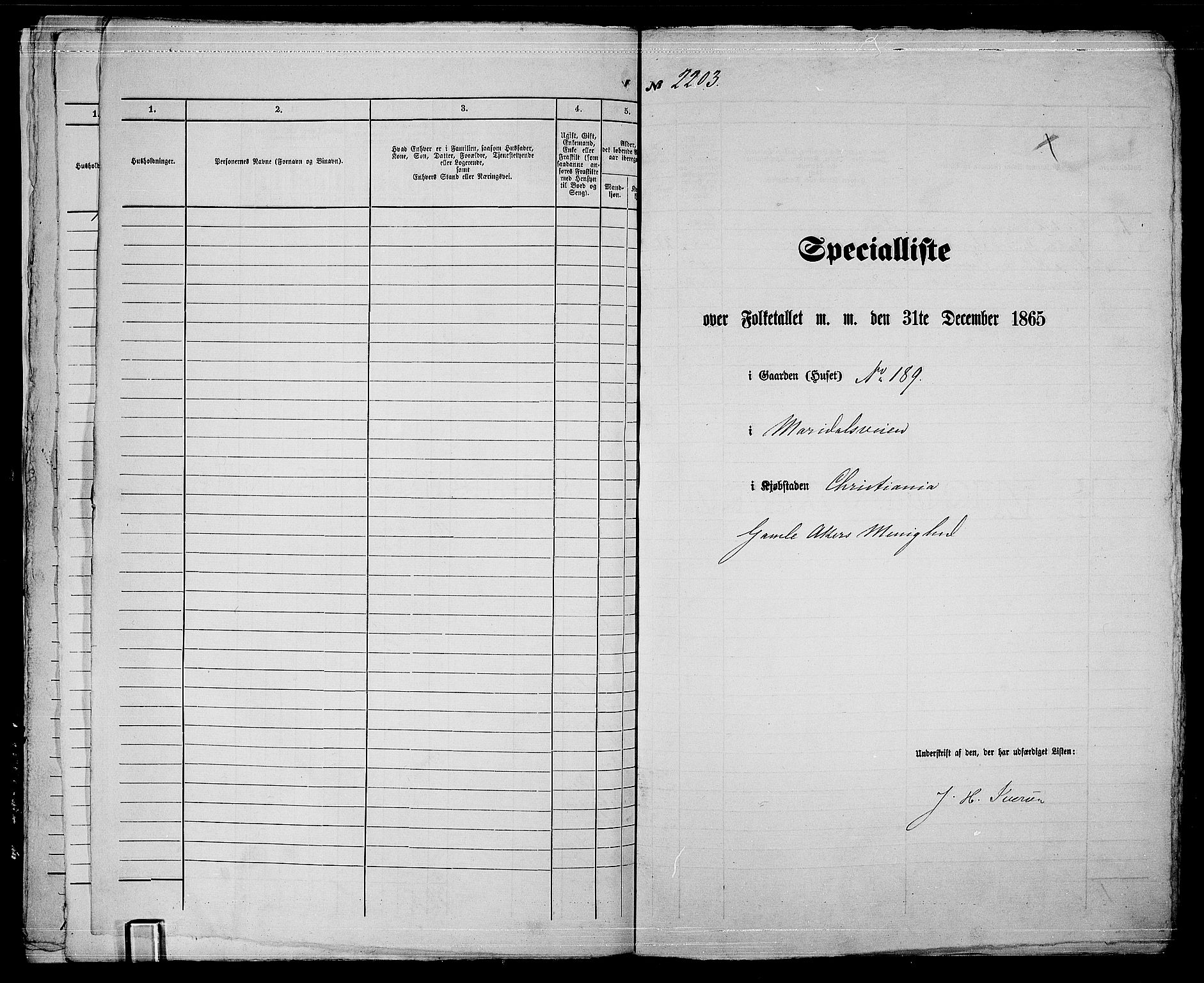 RA, 1865 census for Kristiania, 1865, p. 4912