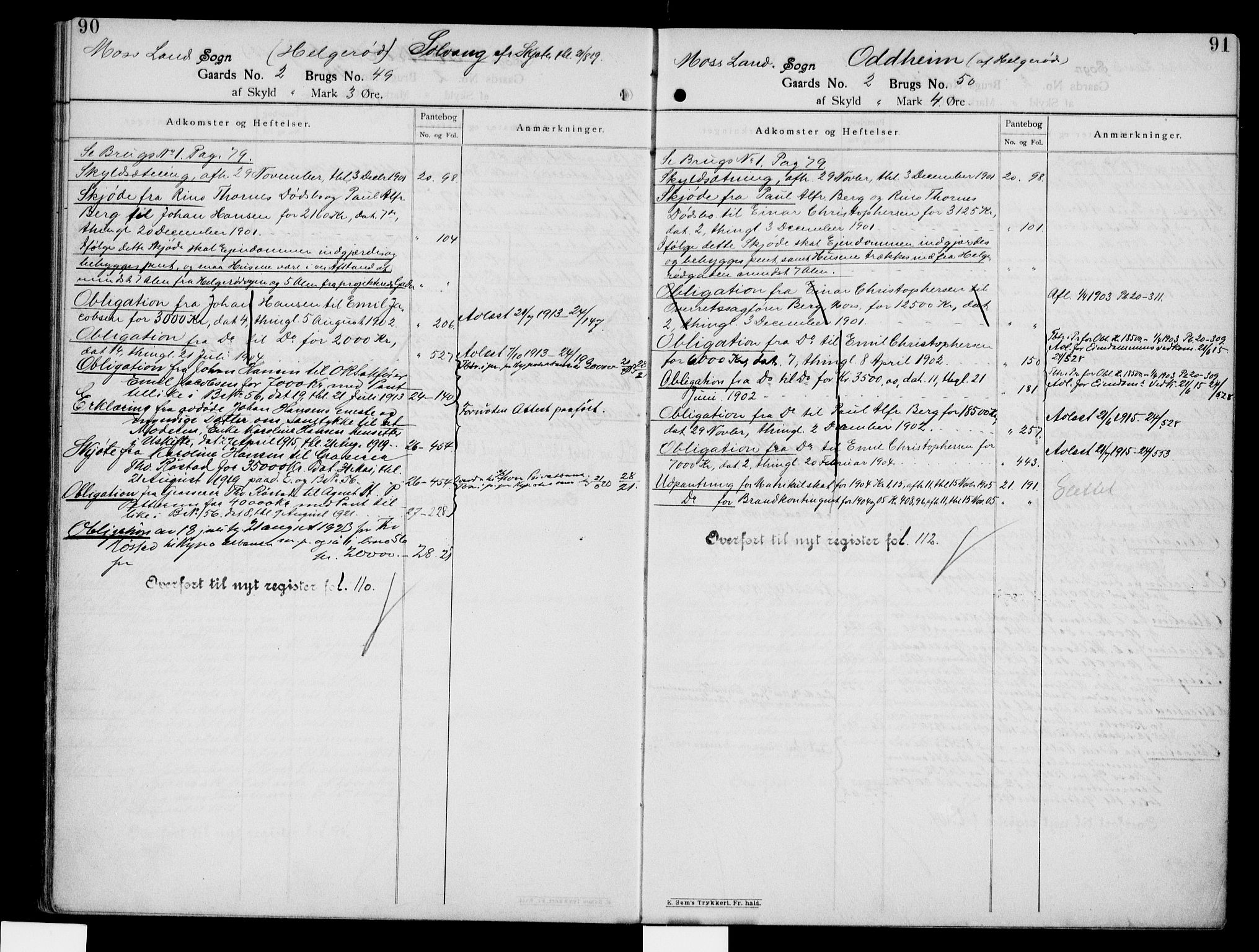 Moss sorenskriveri, AV/SAO-A-10168: Mortgage register no. IV 5, 1899-1925, p. 90-91