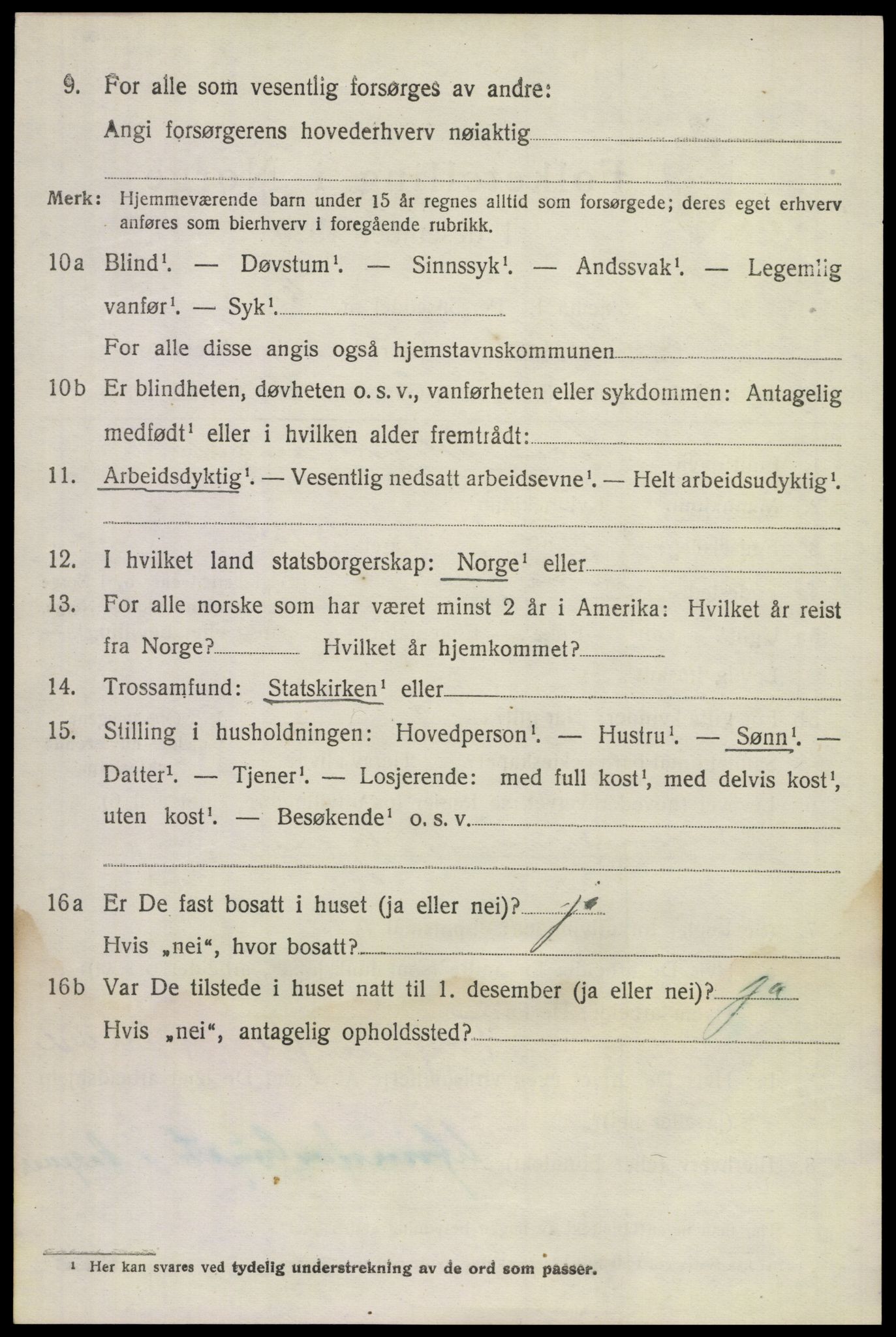 SAKO, 1920 census for Gransherad, 1920, p. 1403