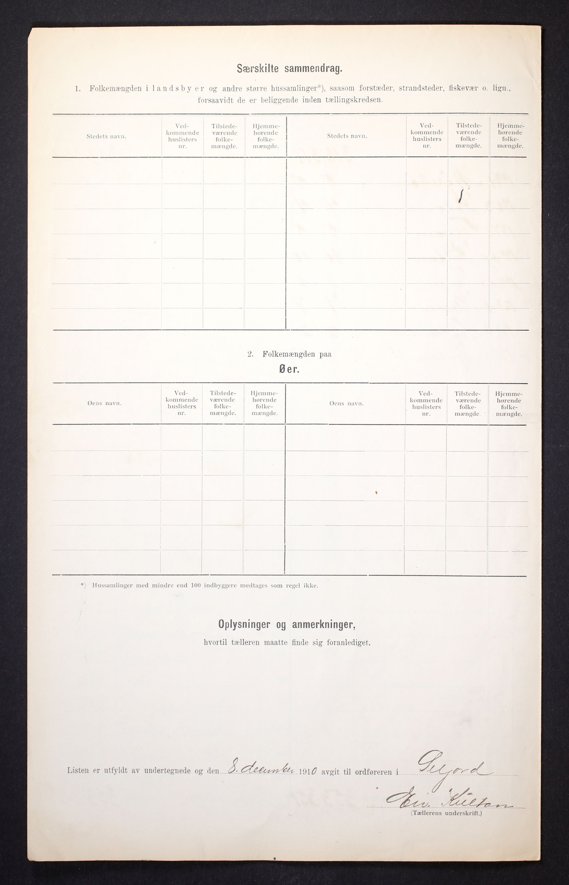 RA, 1910 census for Seljord, 1910, p. 6