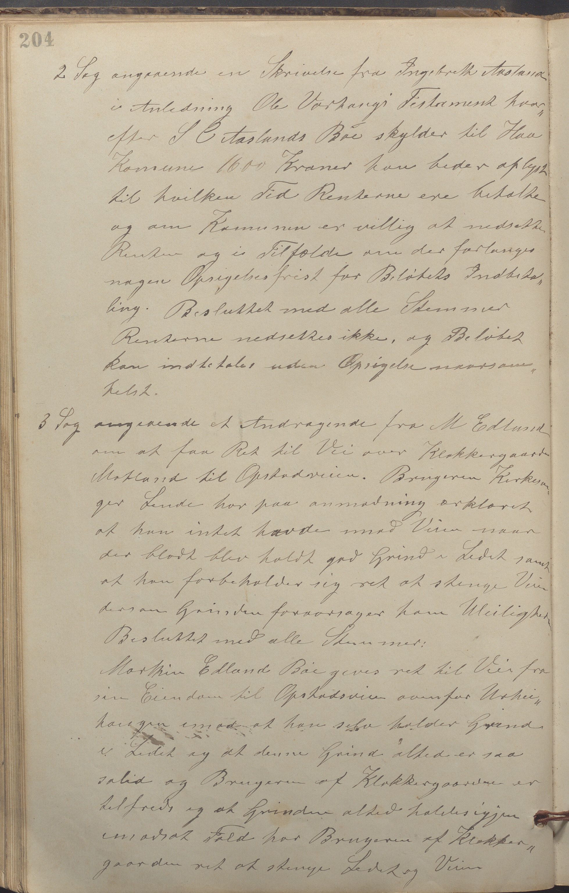 Haa kommune- Formannskapet, IKAR/K-100901/A/L0003: Møtebok, 1882-1890, p. 204