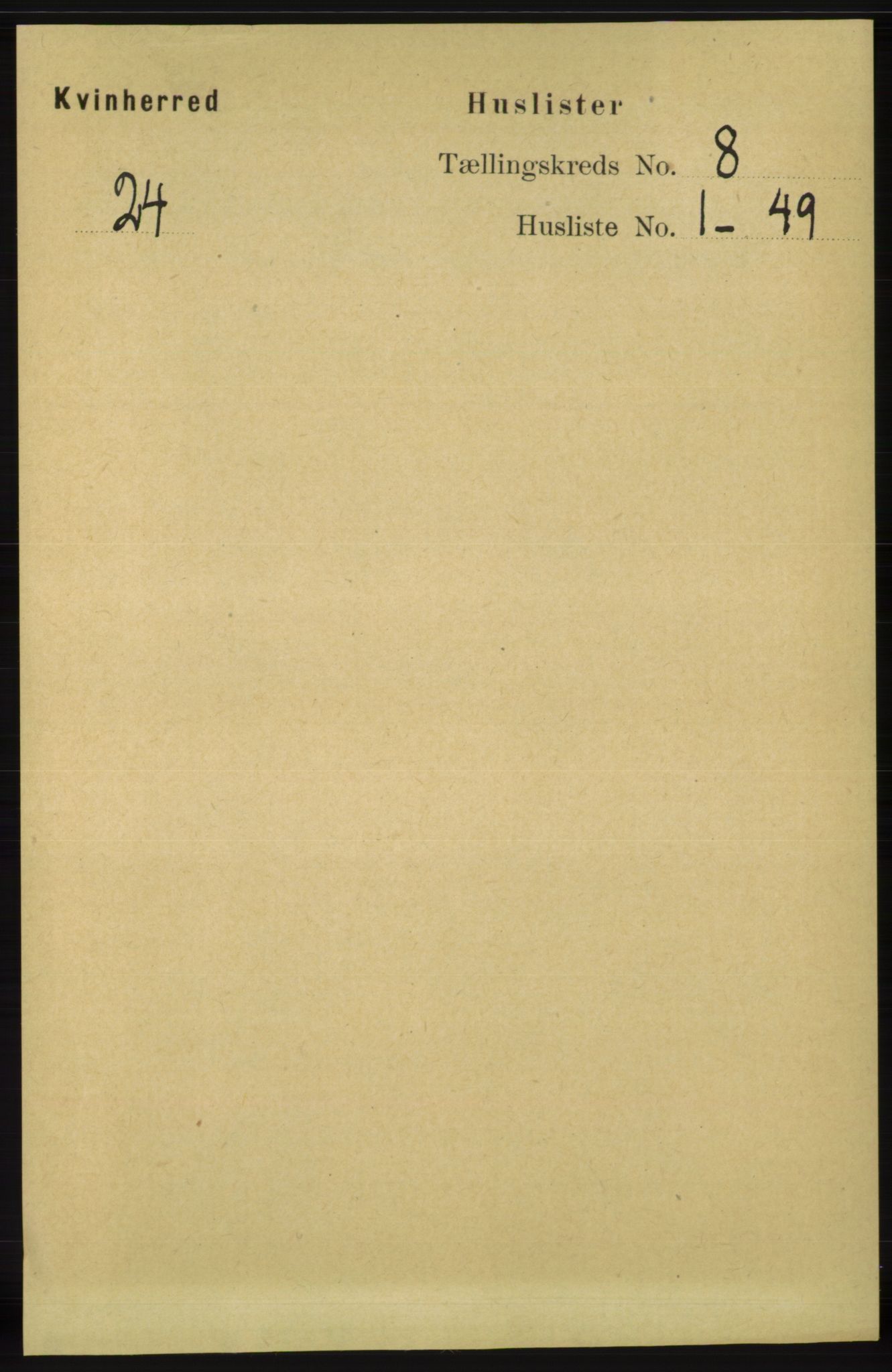 RA, 1891 census for 1224 Kvinnherad, 1891, p. 2921