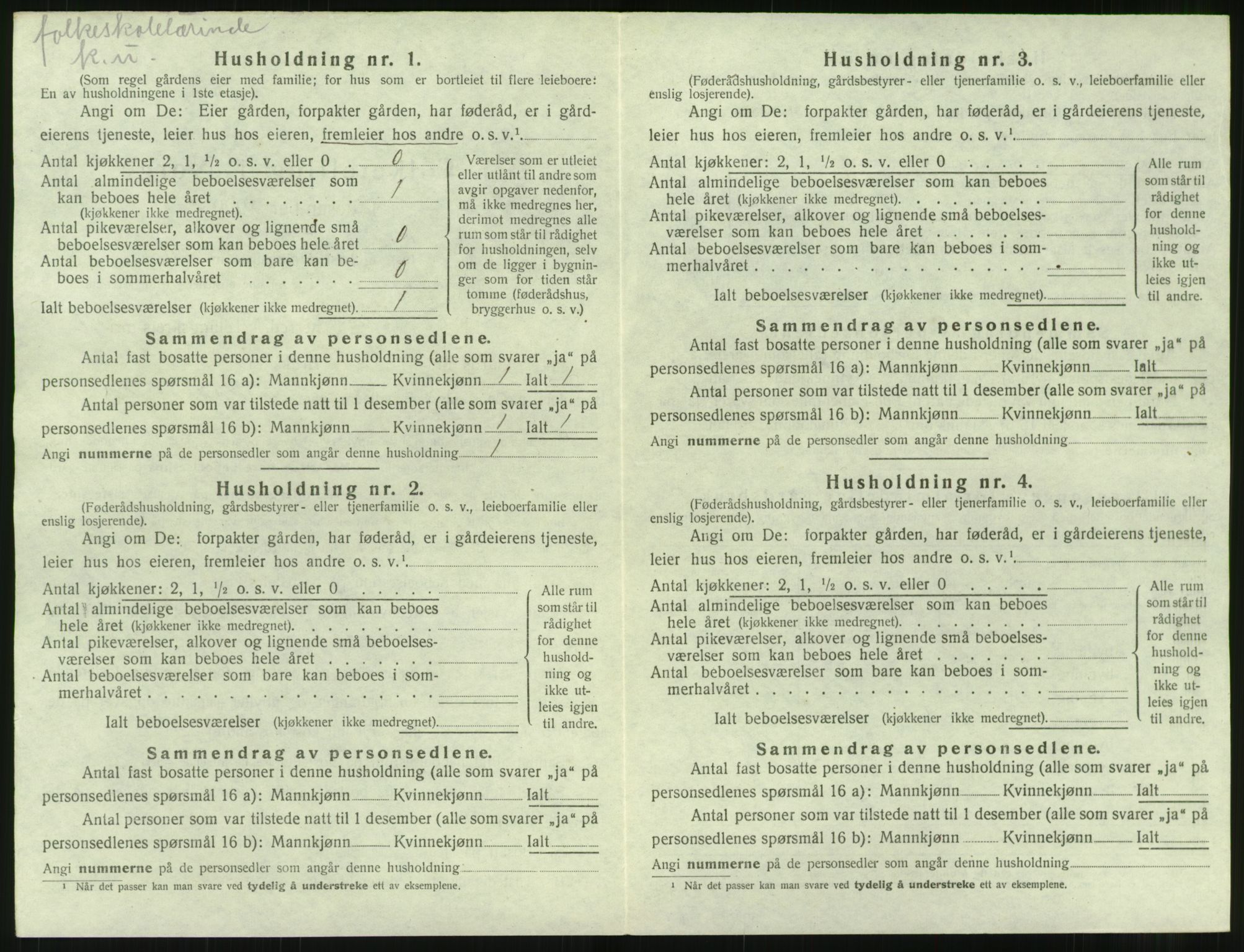 SAT, 1920 census for Bolsøy, 1920, p. 1612