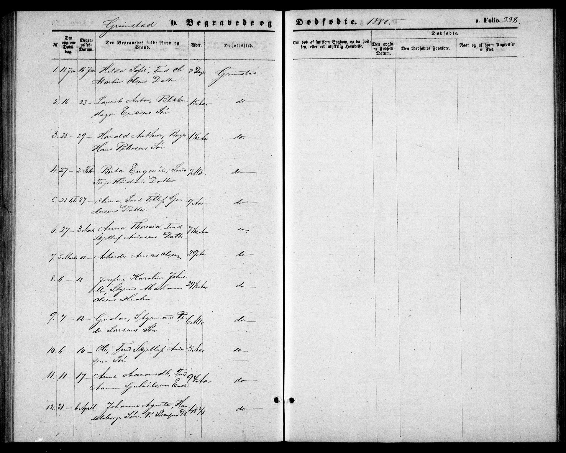 Fjære sokneprestkontor, SAK/1111-0011/F/Fb/L0009: Parish register (copy) no. B 9, 1867-1870, p. 338