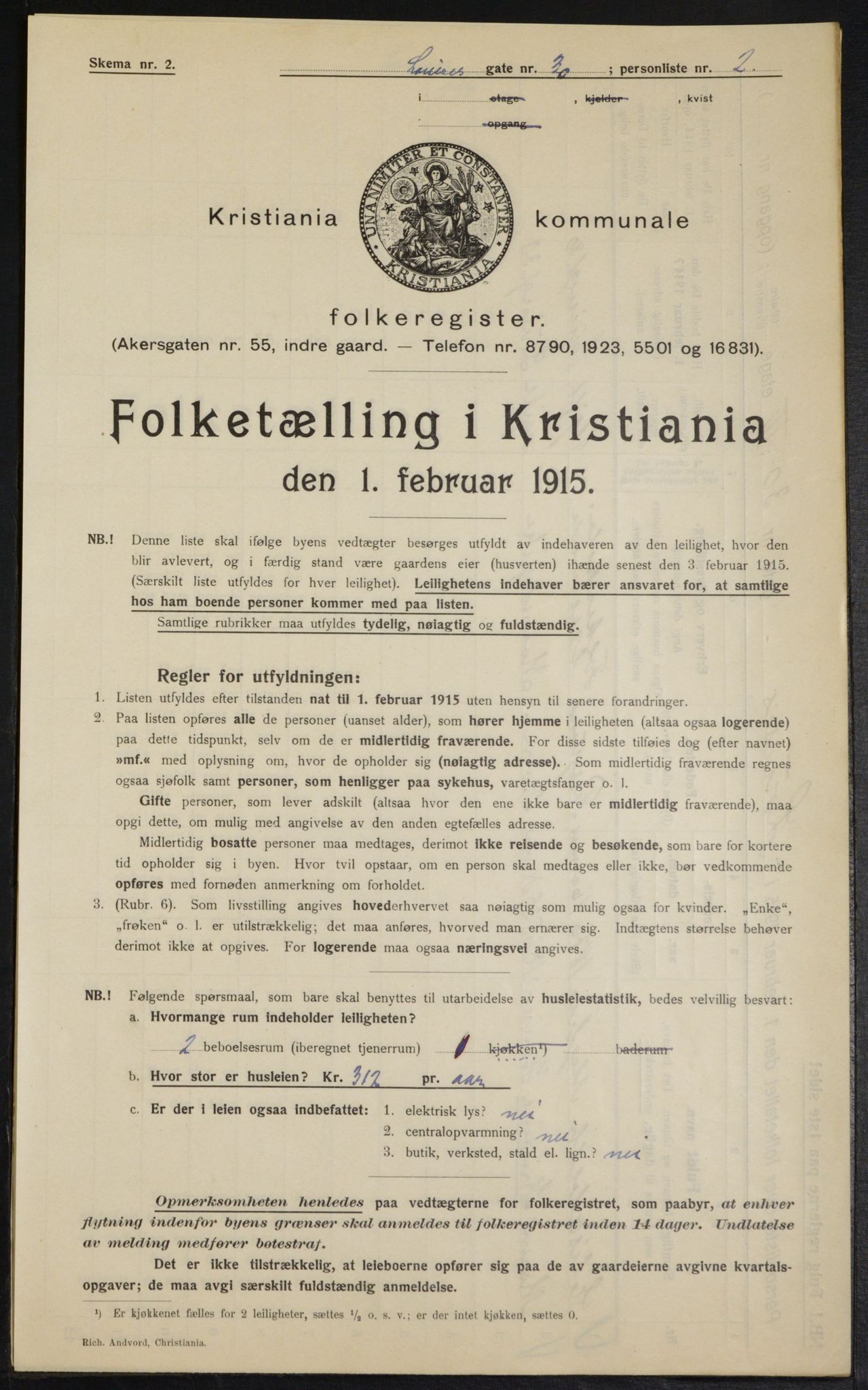 OBA, Municipal Census 1915 for Kristiania, 1915, p. 57803