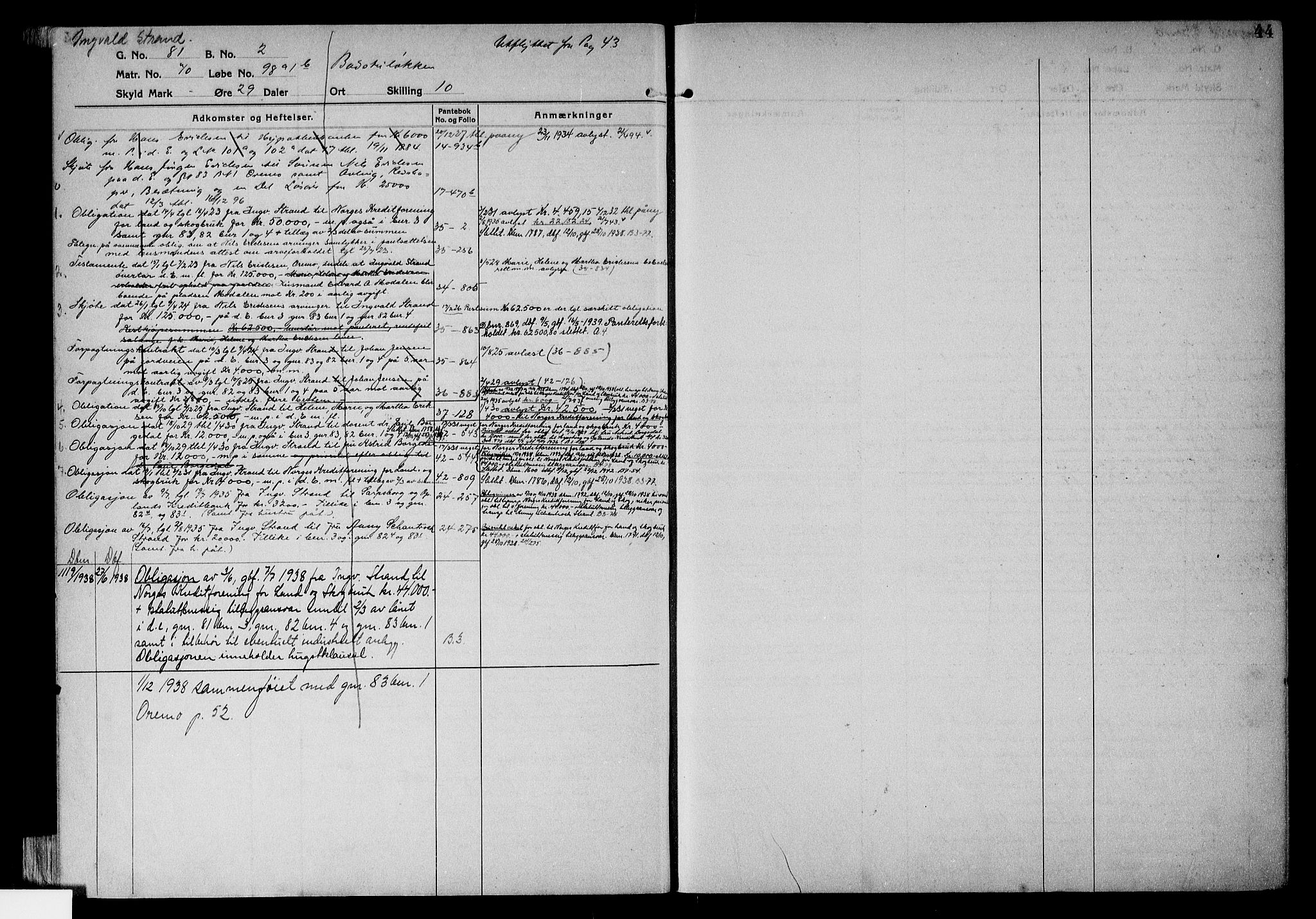 Tune sorenskriveri, AV/SAO-A-10470/G/Ga/Gab/Gabf/L0002a: Mortgage register no. VI 2a, 1910-1953, p. 44