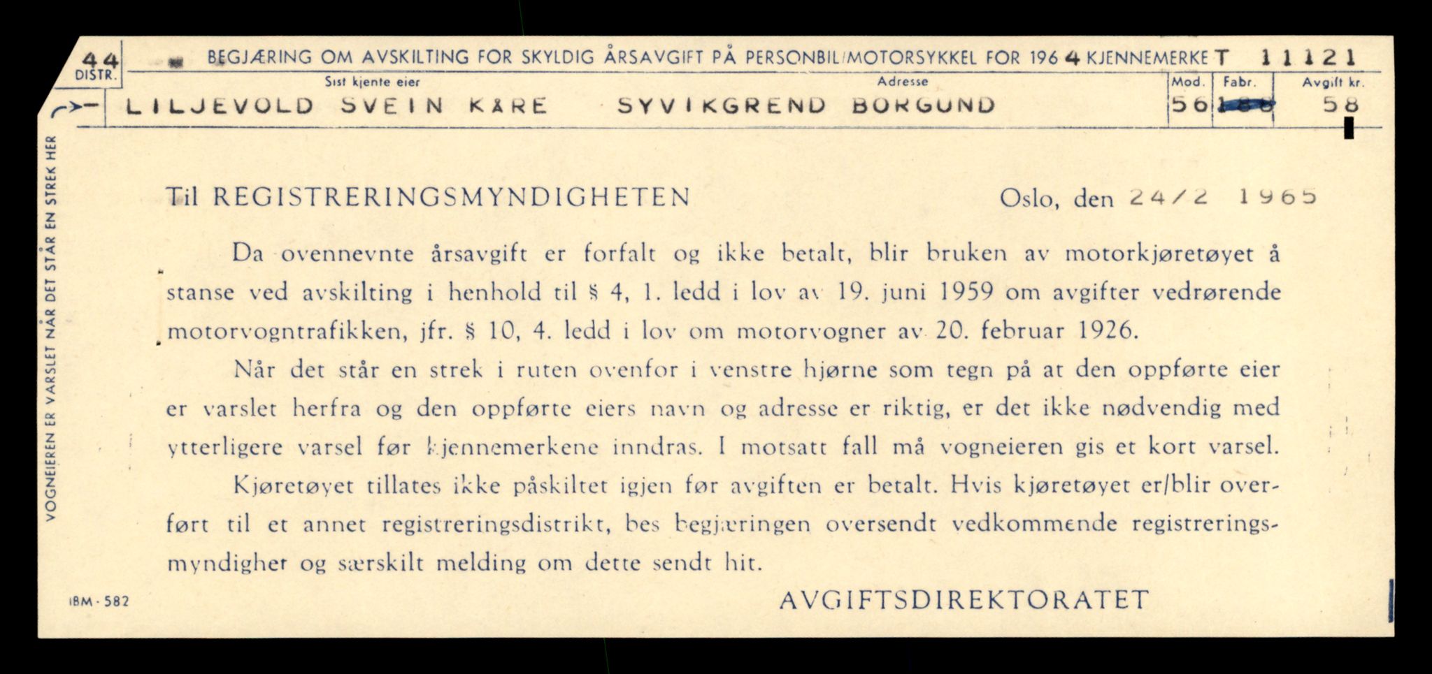 Møre og Romsdal vegkontor - Ålesund trafikkstasjon, AV/SAT-A-4099/F/Fe/L0026: Registreringskort for kjøretøy T 11046 - T 11160, 1927-1998, p. 2197