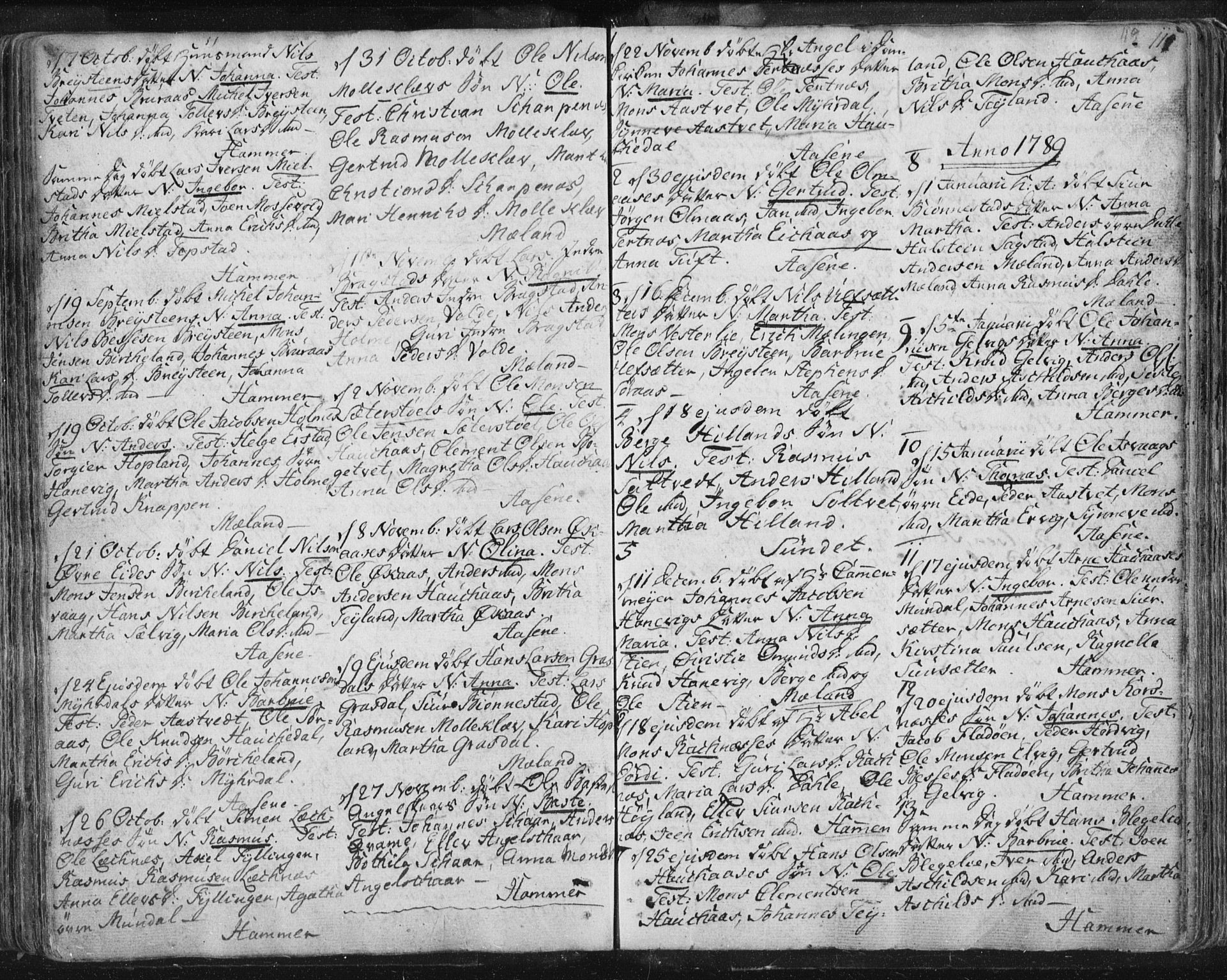 Hamre sokneprestembete, AV/SAB-A-75501/H/Ha/Haa/Haaa/L0008: Parish register (official) no. A 8, 1778-1804, p. 119