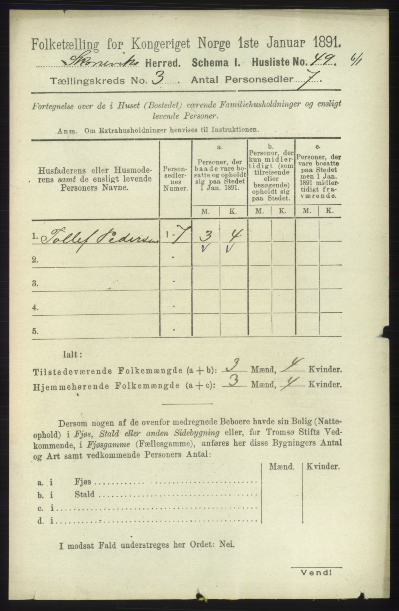 RA, 1891 census for 1212 Skånevik, 1891, p. 538