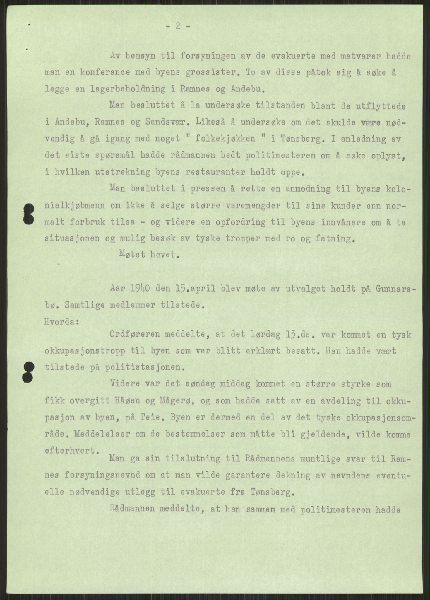 Forsvaret, Forsvarets krigshistoriske avdeling, AV/RA-RAFA-2017/Y/Ya/L0014: II-C-11-31 - Fylkesmenn.  Rapporter om krigsbegivenhetene 1940., 1940, p. 602