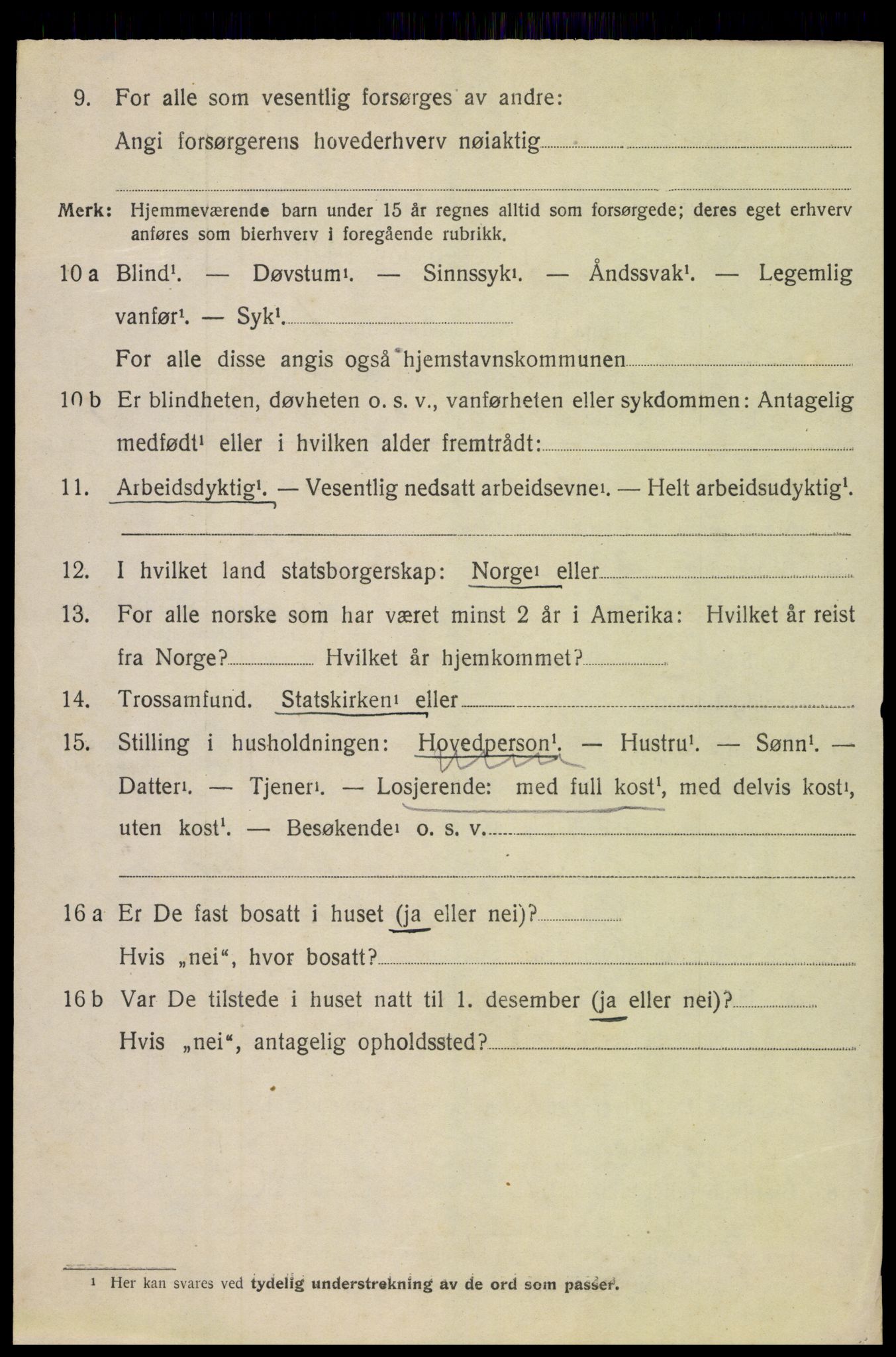 SAH, 1920 census for Snertingdal, 1920, p. 3342