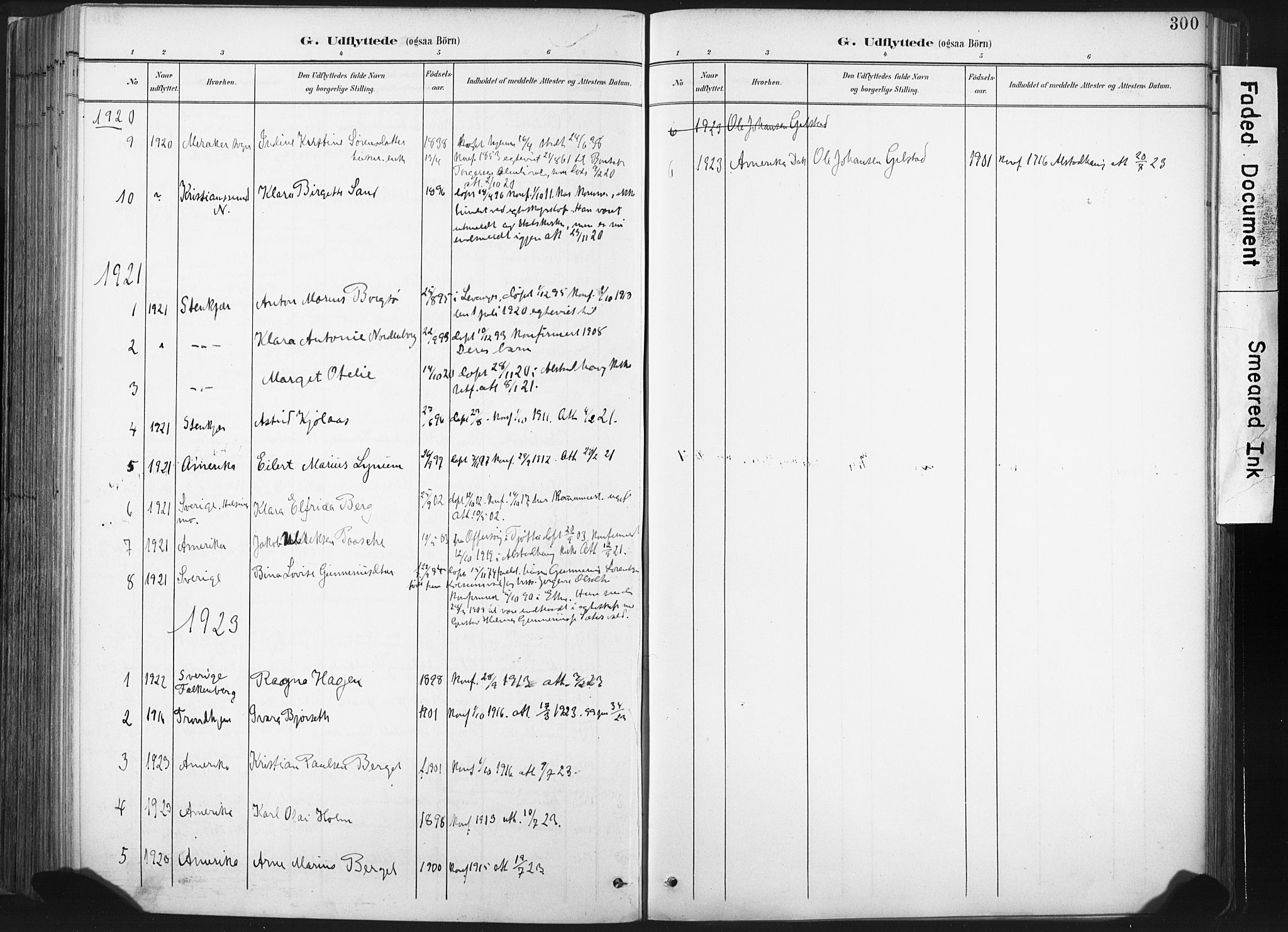 Ministerialprotokoller, klokkerbøker og fødselsregistre - Nord-Trøndelag, SAT/A-1458/717/L0162: Parish register (official) no. 717A12, 1898-1923, p. 300