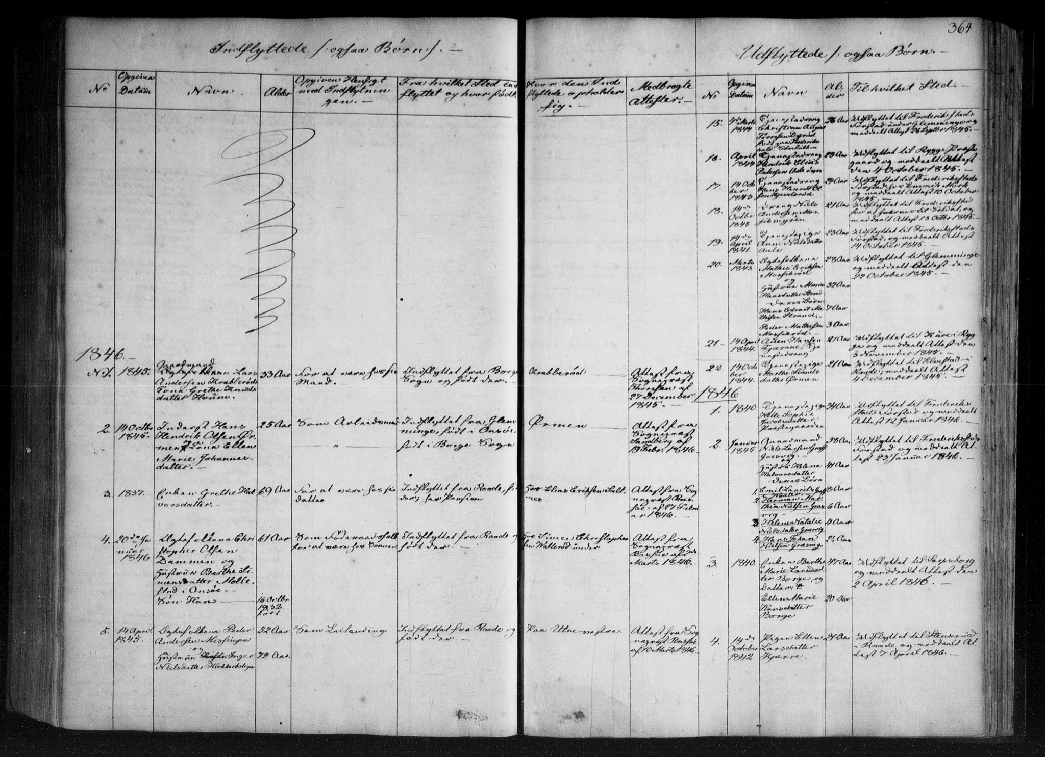 Onsøy prestekontor Kirkebøker, SAO/A-10914/F/Fa/L0003: Parish register (official) no. I 3, 1841-1860, p. 364