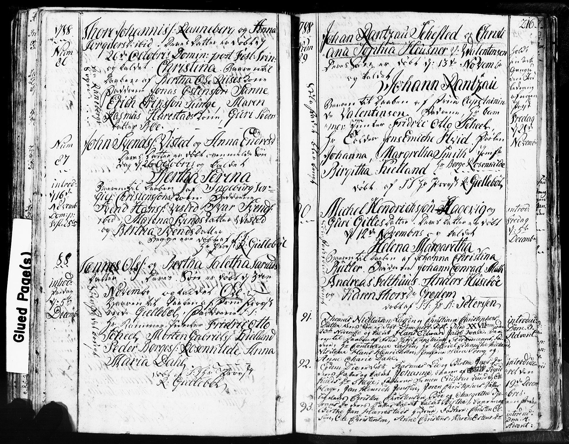 Domkirken sokneprestkontor, AV/SAST-A-101812/001/30/30BB/L0004: Parish register (copy) no. B 4, 1752-1790, p. 216