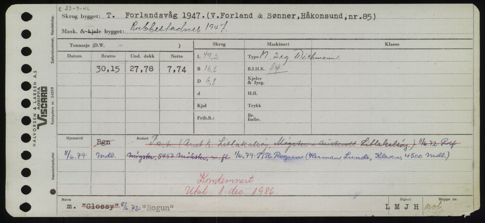 Sjøfartsdirektoratet med forløpere, Skipsmålingen, AV/RA-S-1627/H/Hd/L0031: Fartøy, Rju-Sam, p. 57