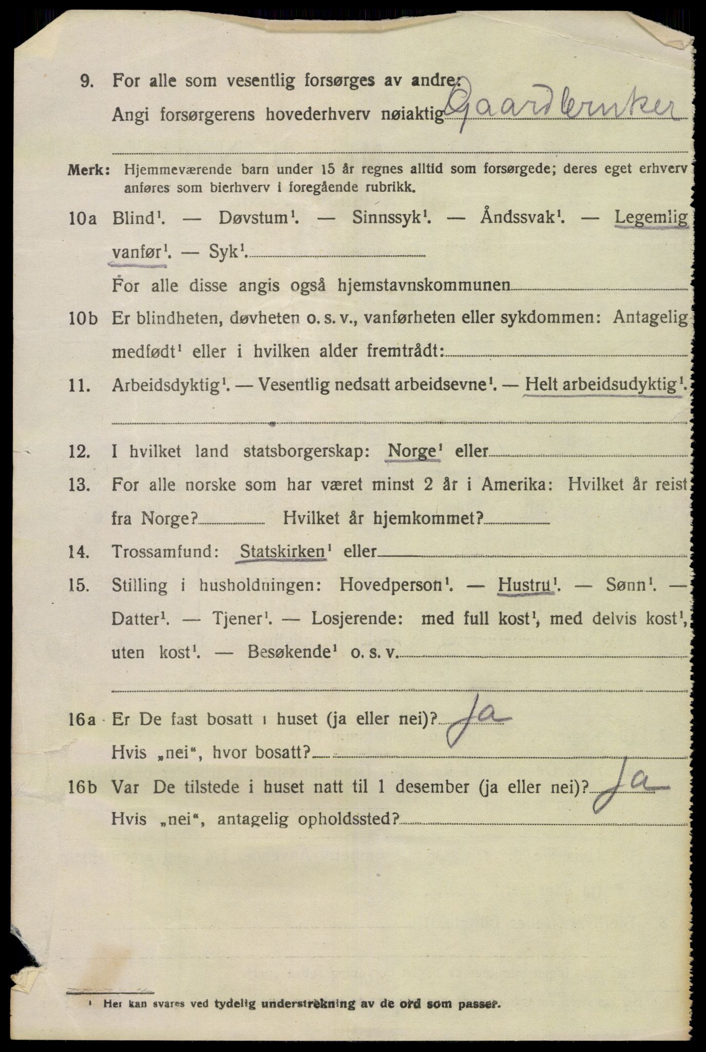 SAK, 1920 census for Feda, 1920, p. 930