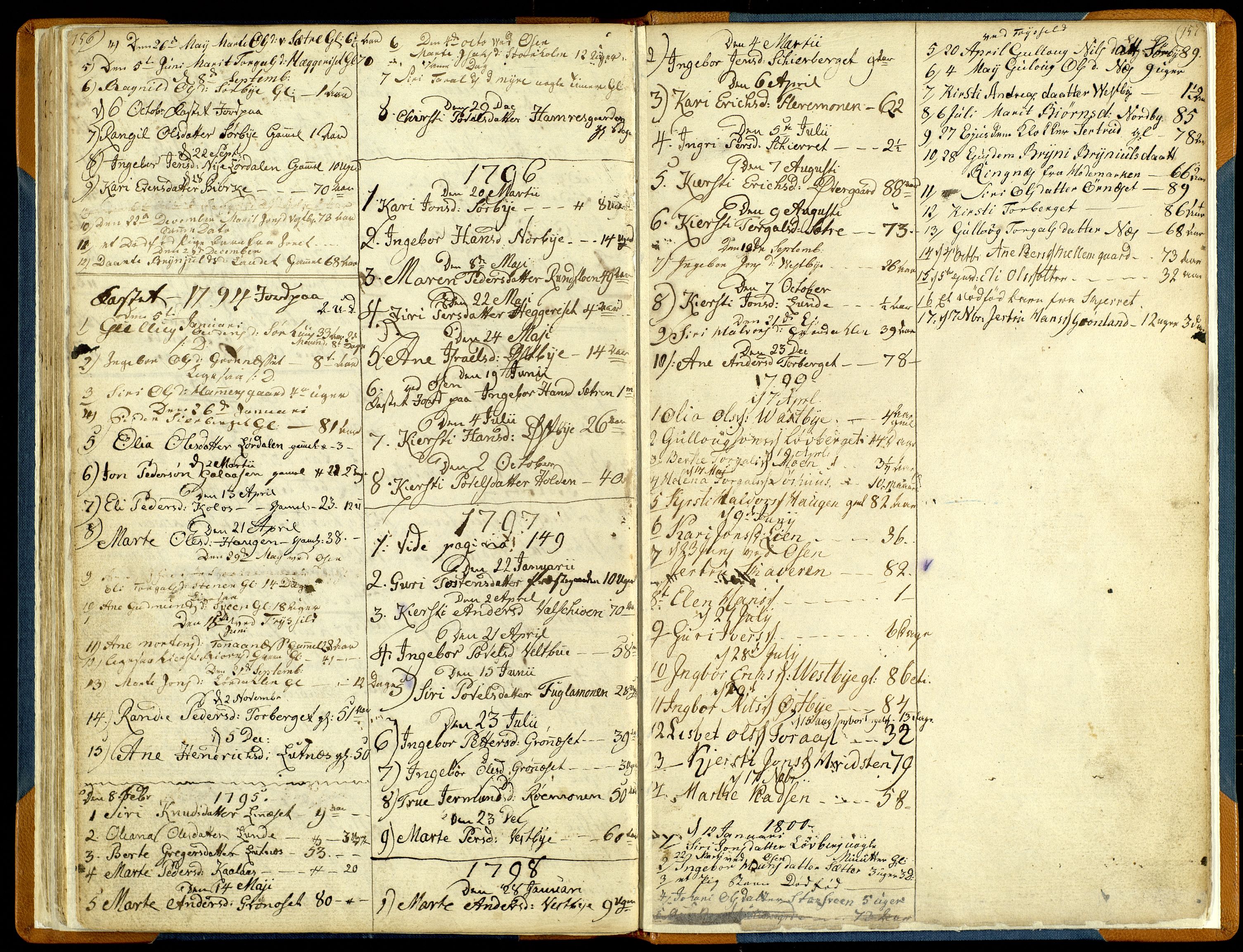 Trysil prestekontor, AV/SAH-PREST-046/H/Ha/Haa/L0001: Parish register (official) no. 1, 1781-1800, p. 156-157