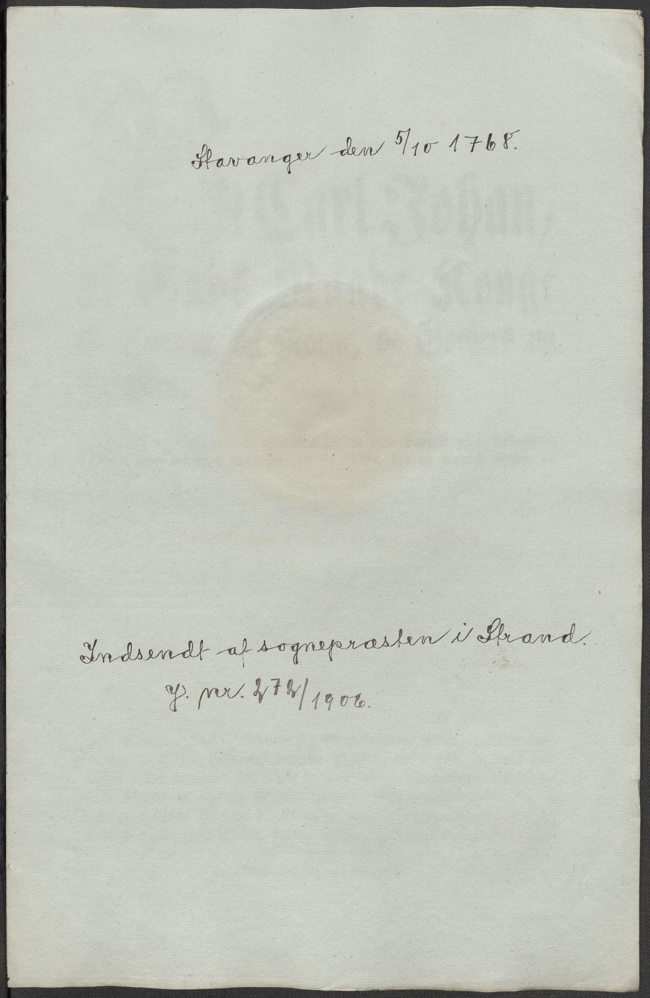 Riksarkivets diplomsamling, AV/RA-EA-5965/F15/L0031: Prestearkiv - Aust-Agder, Vest-Agder og Rogaland, 1575-1768, p. 176