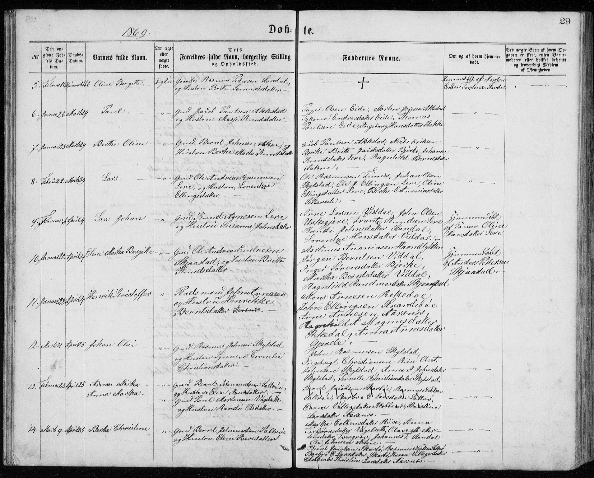 Ministerialprotokoller, klokkerbøker og fødselsregistre - Møre og Romsdal, AV/SAT-A-1454/515/L0214: Parish register (copy) no. 515C01, 1865-1883, p. 29