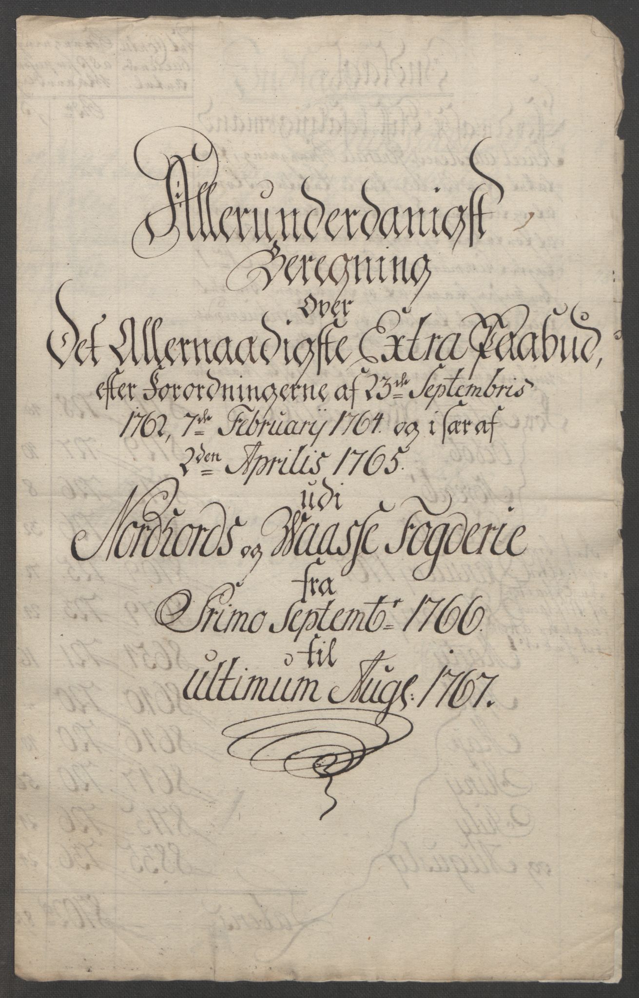Rentekammeret inntil 1814, Reviderte regnskaper, Fogderegnskap, RA/EA-4092/R51/L3303: Ekstraskatten Nordhordland og Voss, 1762-1772, p. 153