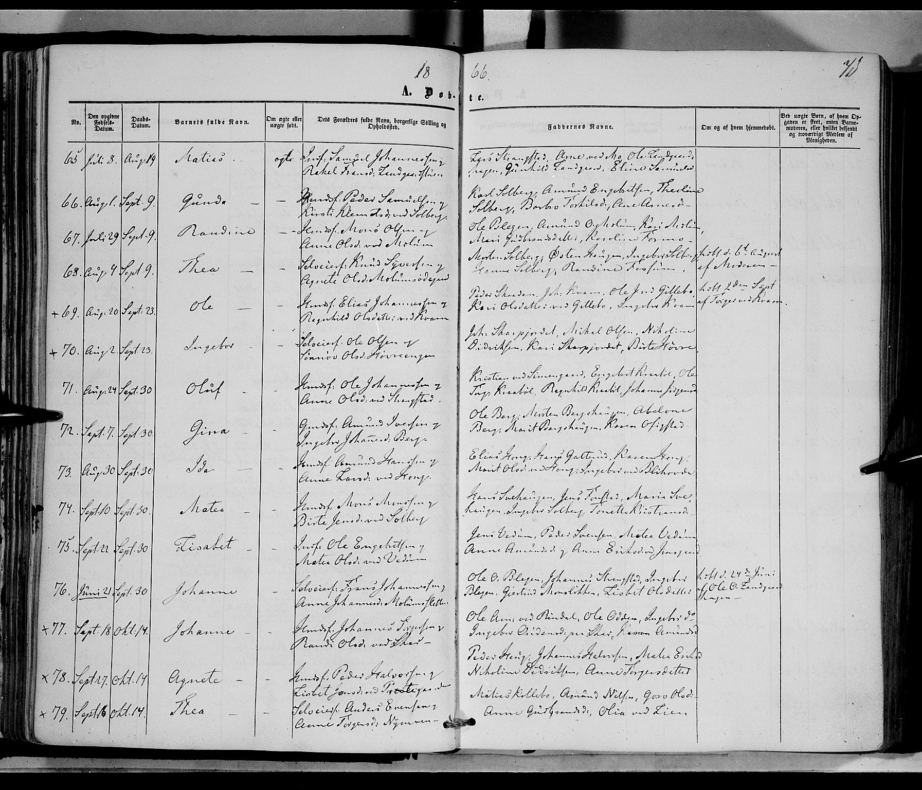 Øyer prestekontor, SAH/PREST-084/H/Ha/Haa/L0006: Parish register (official) no. 6, 1858-1874, p. 73
