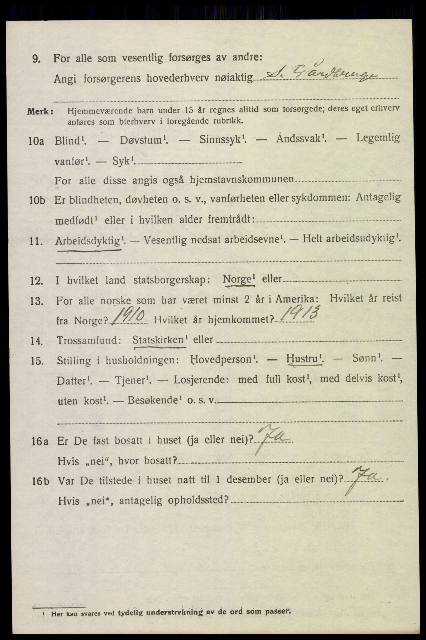SAK, 1920 census for Sør-Audnedal, 1920, p. 6708