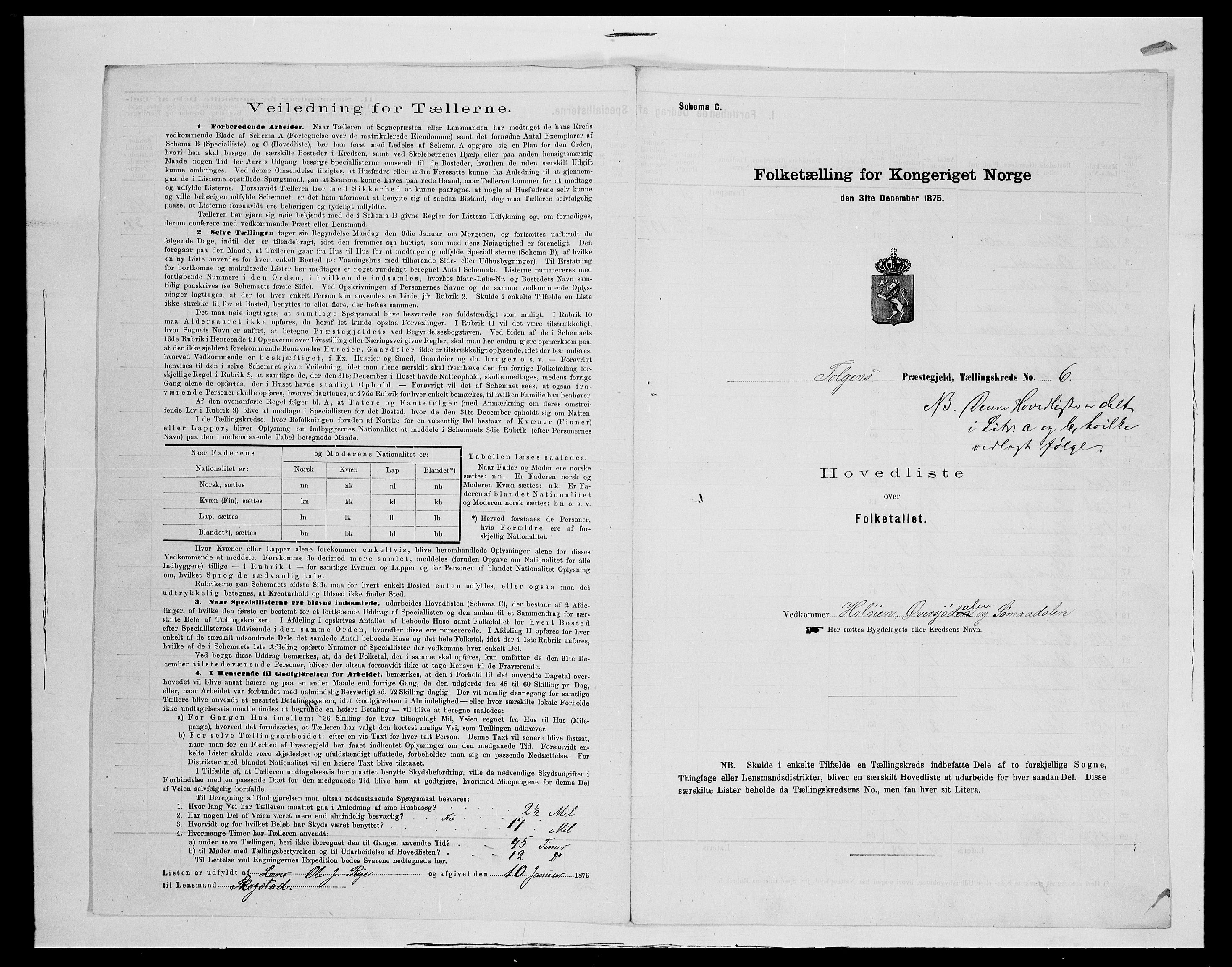 SAH, 1875 census for 0436P Tolga, 1875, p. 128