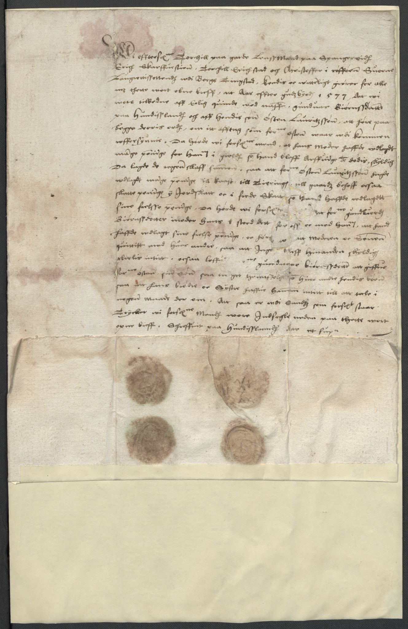 Riksarkivets diplomsamling, AV/RA-EA-5965/F02/L0079: Dokumenter, 1576-1577, p. 95