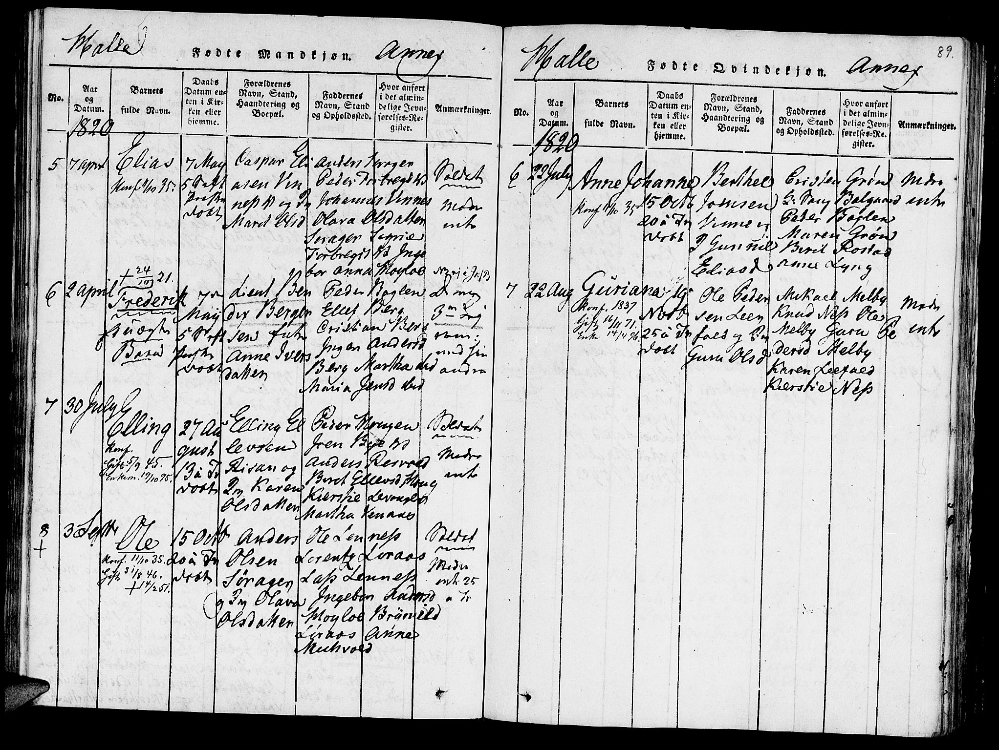 Ministerialprotokoller, klokkerbøker og fødselsregistre - Nord-Trøndelag, SAT/A-1458/723/L0234: Parish register (official) no. 723A05 /3, 1817-1821, p. 89