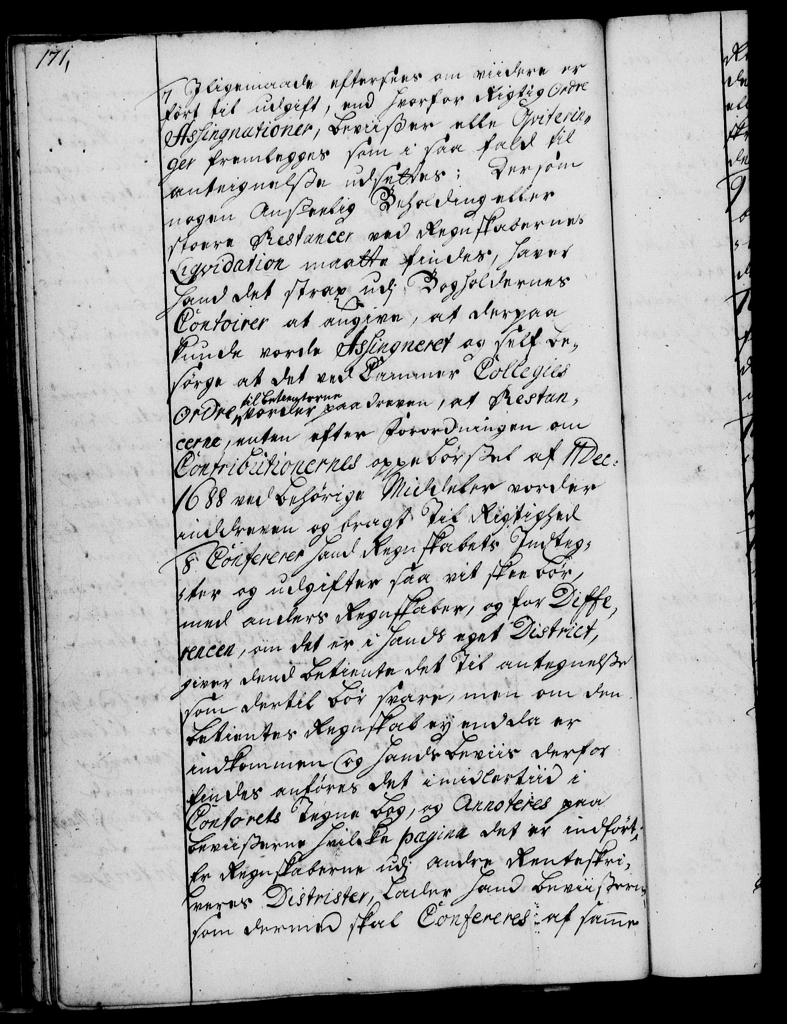 Rentekammeret, Kammerkanselliet, RA/EA-3111/G/Gg/Ggi/L0002: Norsk instruksjonsprotokoll med register (merket RK 53.35), 1729-1751, p. 171