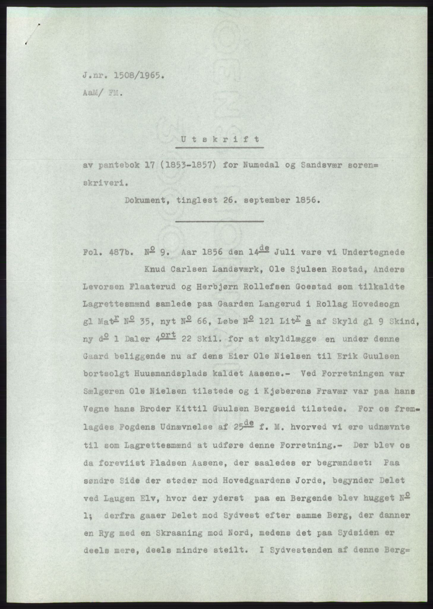 Statsarkivet i Kongsberg, SAKO/A-0001, 1965, p. 2