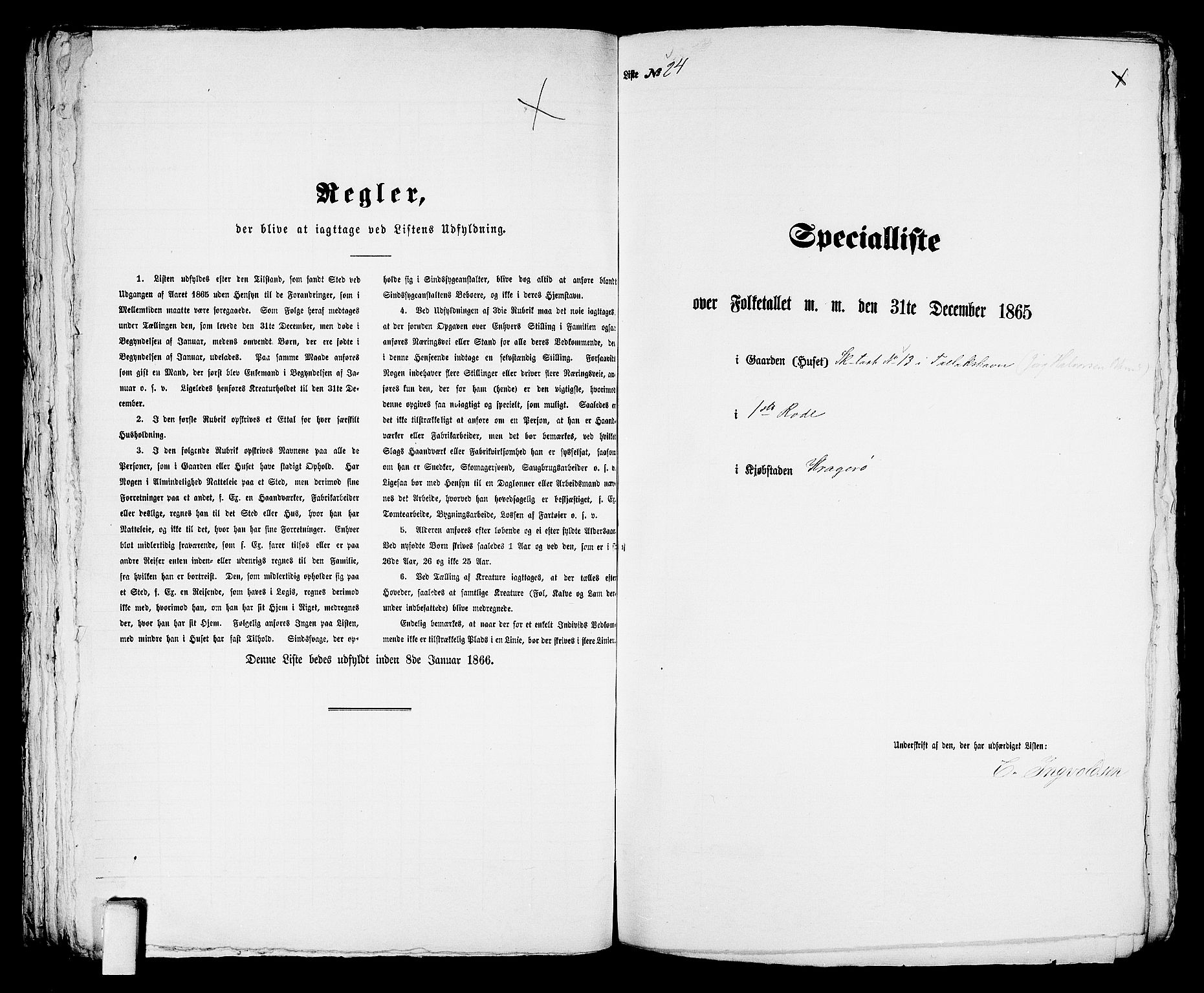 RA, 1865 census for Kragerø/Kragerø, 1865, p. 57