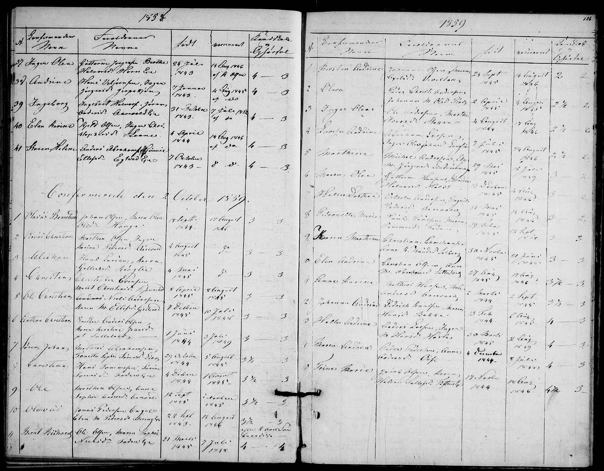 Ramnes kirkebøker, AV/SAKO-A-314/F/Fd/L0001: Curate's parish register no. IV 1, 1851-1905, p. 126