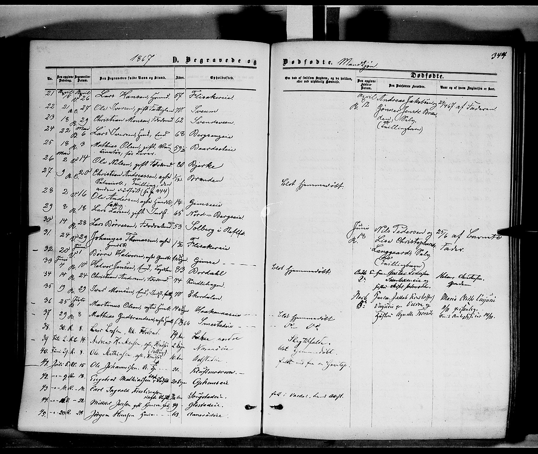 Ringsaker prestekontor, AV/SAH-PREST-014/K/Ka/L0010: Parish register (official) no. 10, 1861-1869, p. 344