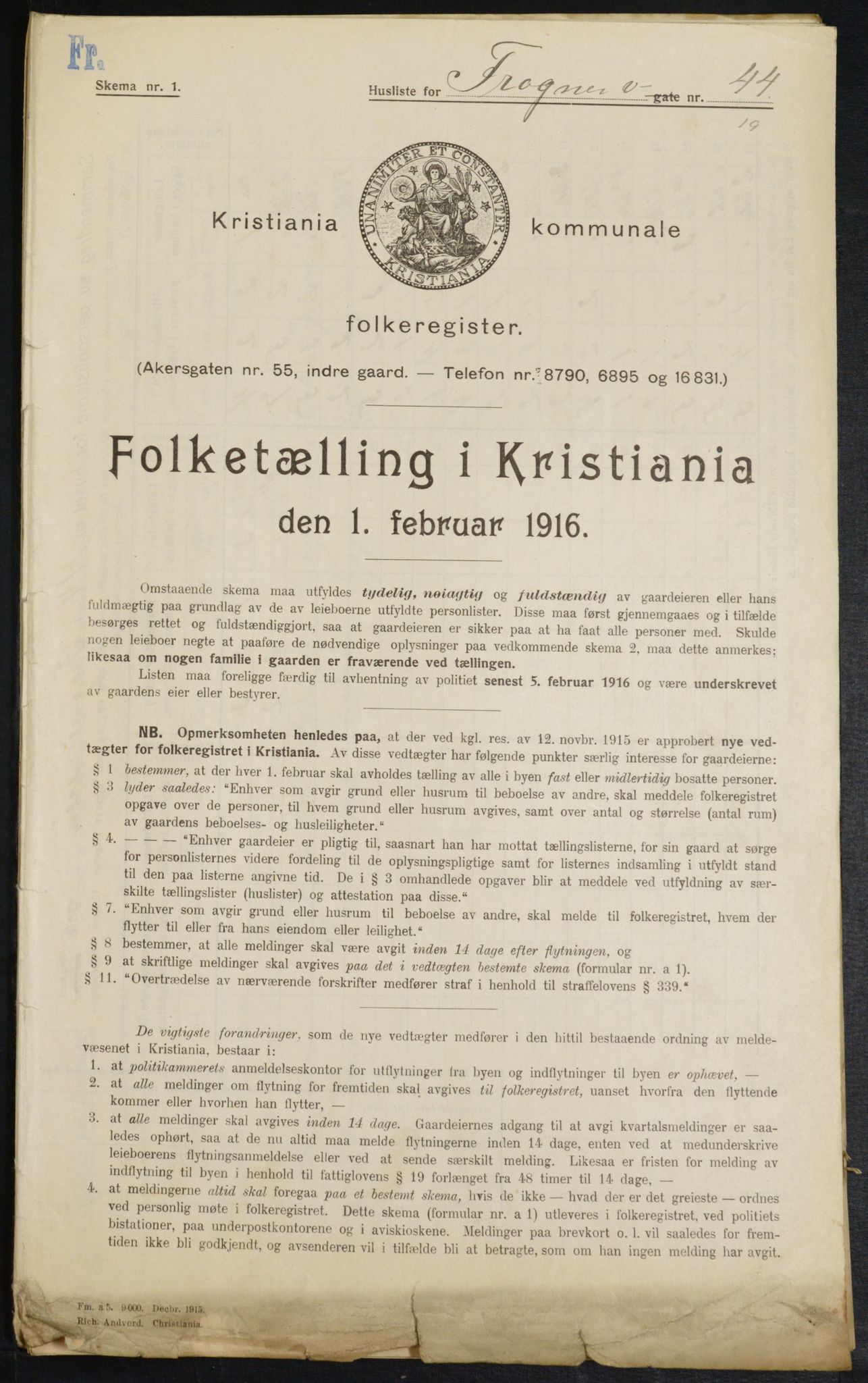 OBA, Municipal Census 1916 for Kristiania, 1916, p. 28241