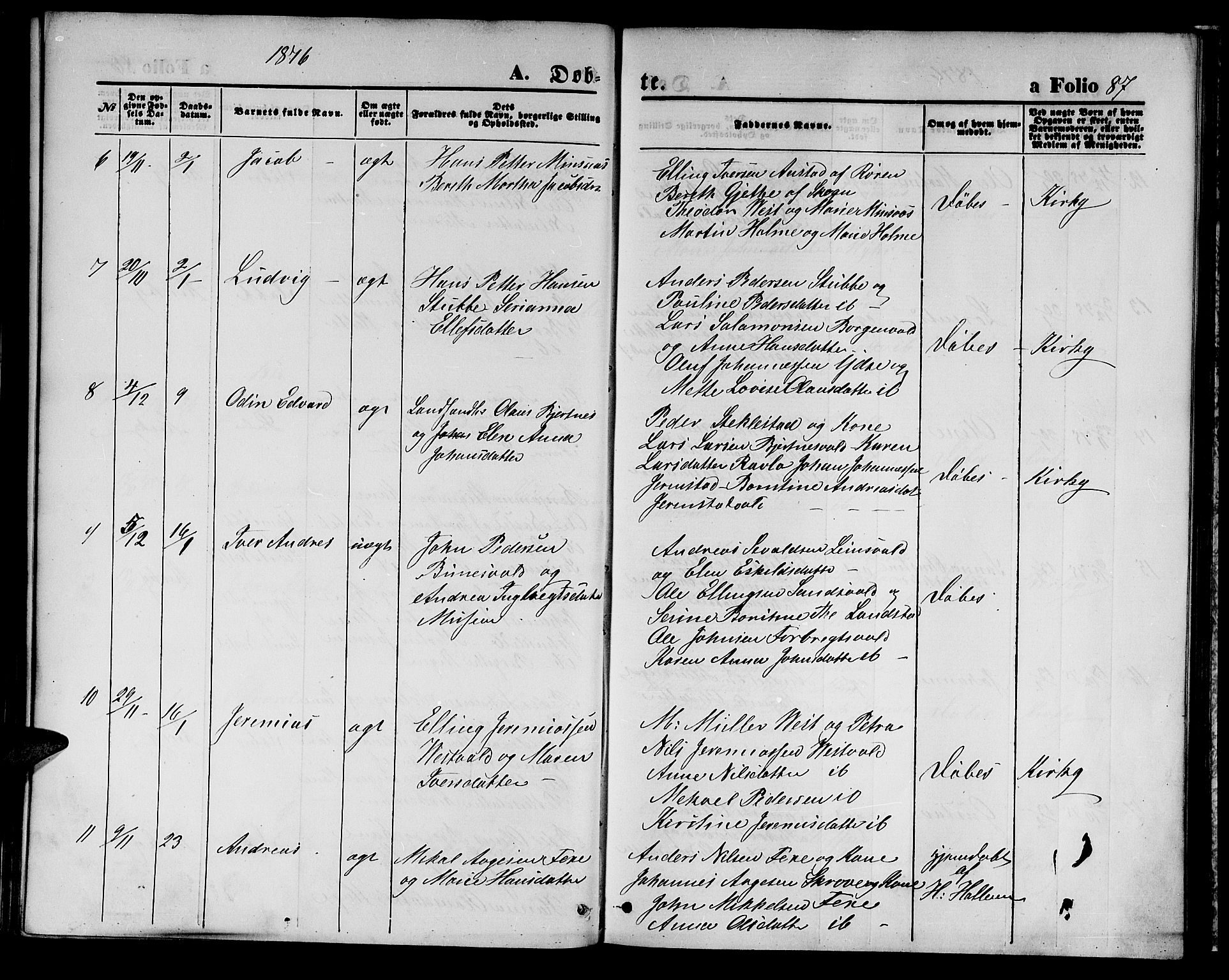 Ministerialprotokoller, klokkerbøker og fødselsregistre - Nord-Trøndelag, SAT/A-1458/723/L0255: Parish register (copy) no. 723C03, 1869-1879, p. 87