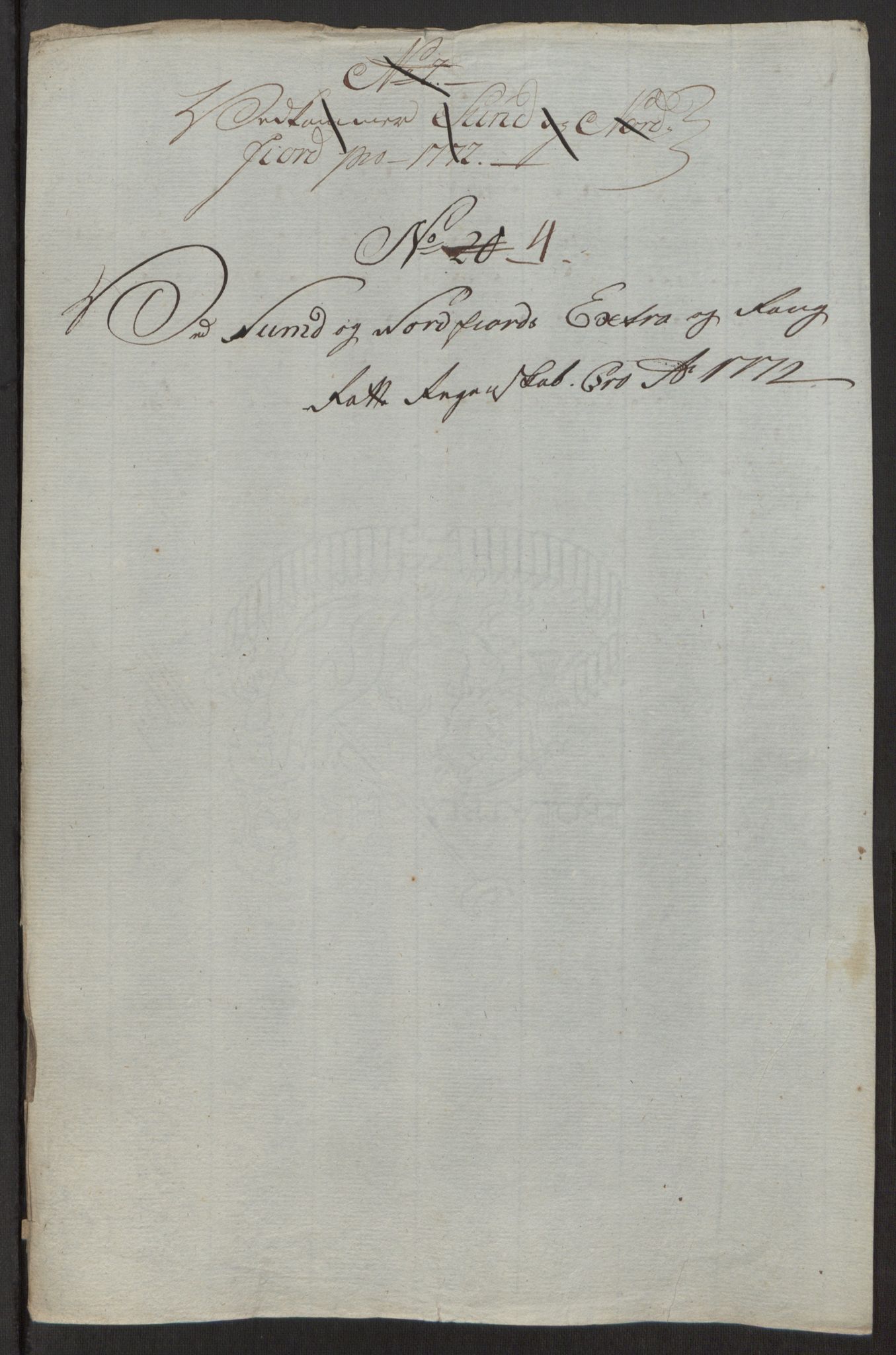 Rentekammeret inntil 1814, Reviderte regnskaper, Fogderegnskap, RA/EA-4092/R53/L3551: Ekstraskatten Sunn- og Nordfjord, 1772, p. 35
