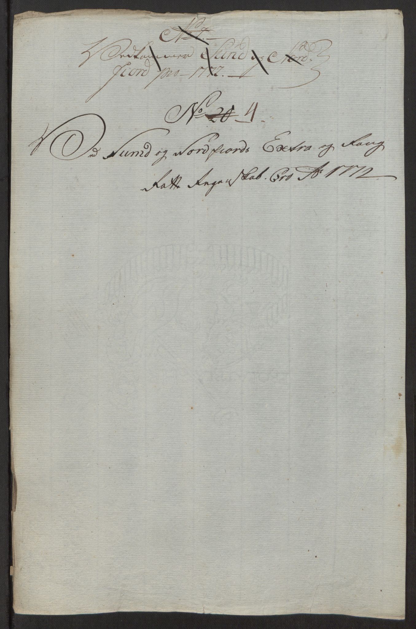 Rentekammeret inntil 1814, Reviderte regnskaper, Fogderegnskap, AV/RA-EA-4092/R53/L3551: Ekstraskatten Sunn- og Nordfjord, 1772, p. 35