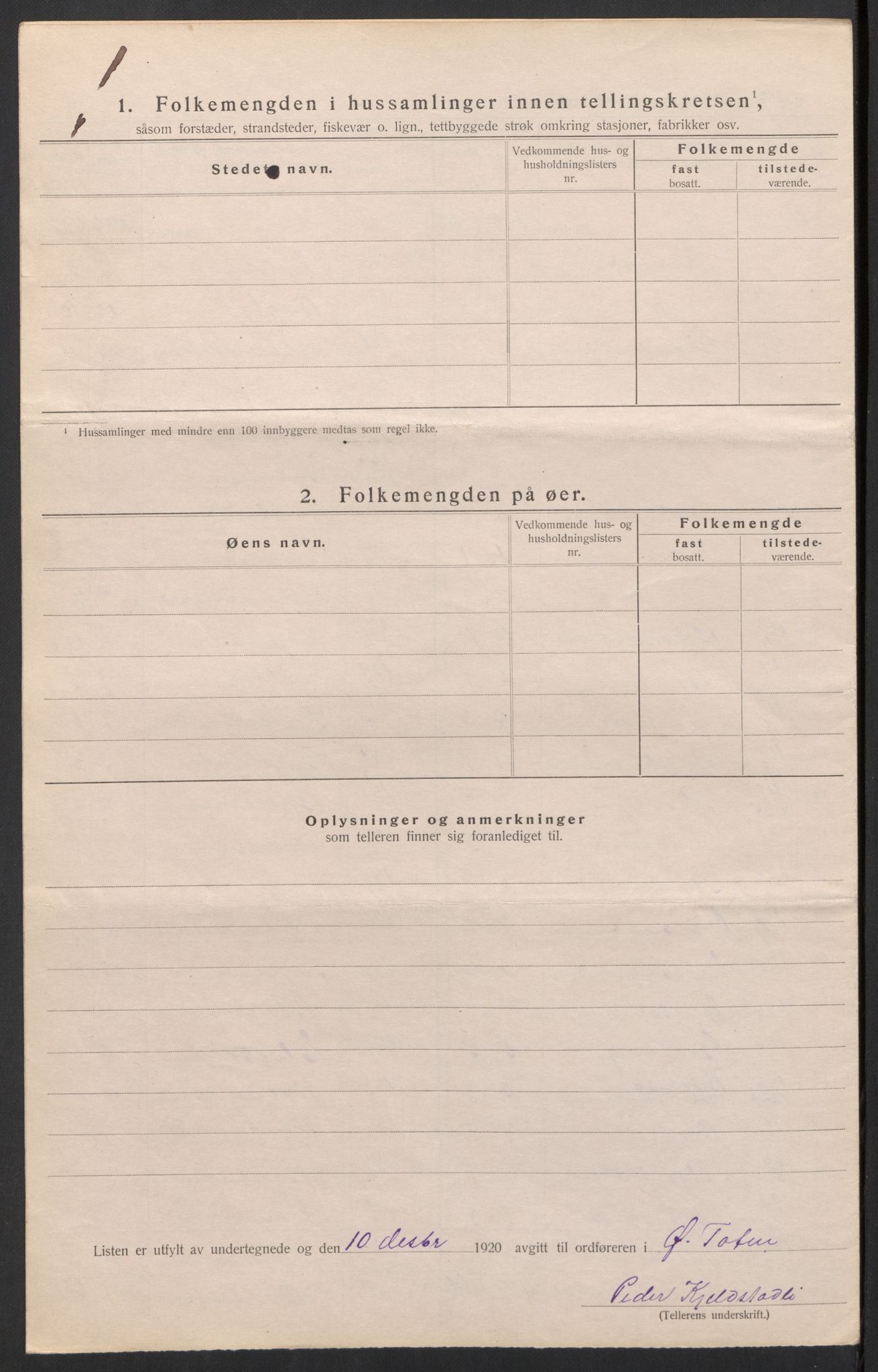 SAH, 1920 census for Østre Toten, 1920, p. 39