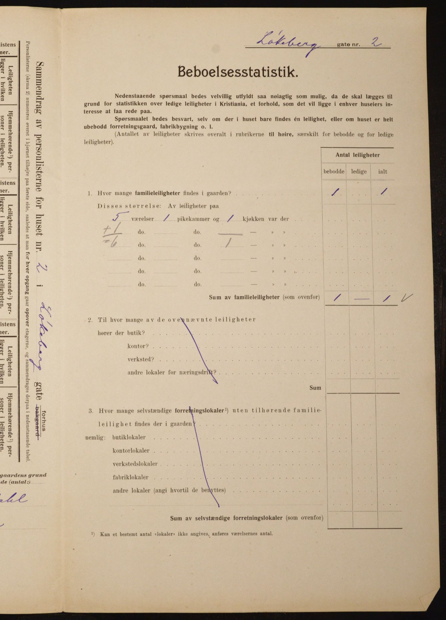 OBA, Municipal Census 1910 for Kristiania, 1910, p. 56546