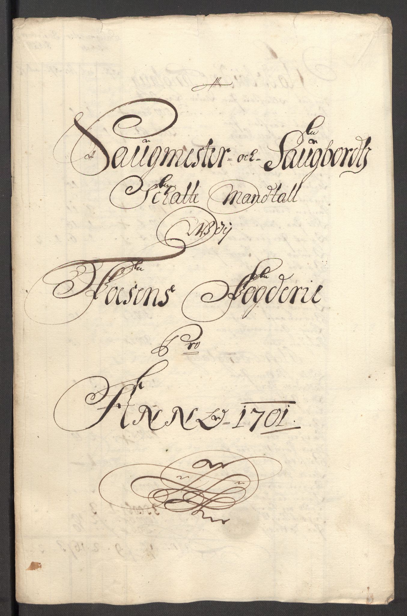 Rentekammeret inntil 1814, Reviderte regnskaper, Fogderegnskap, AV/RA-EA-4092/R57/L3854: Fogderegnskap Fosen, 1700-1701, p. 346