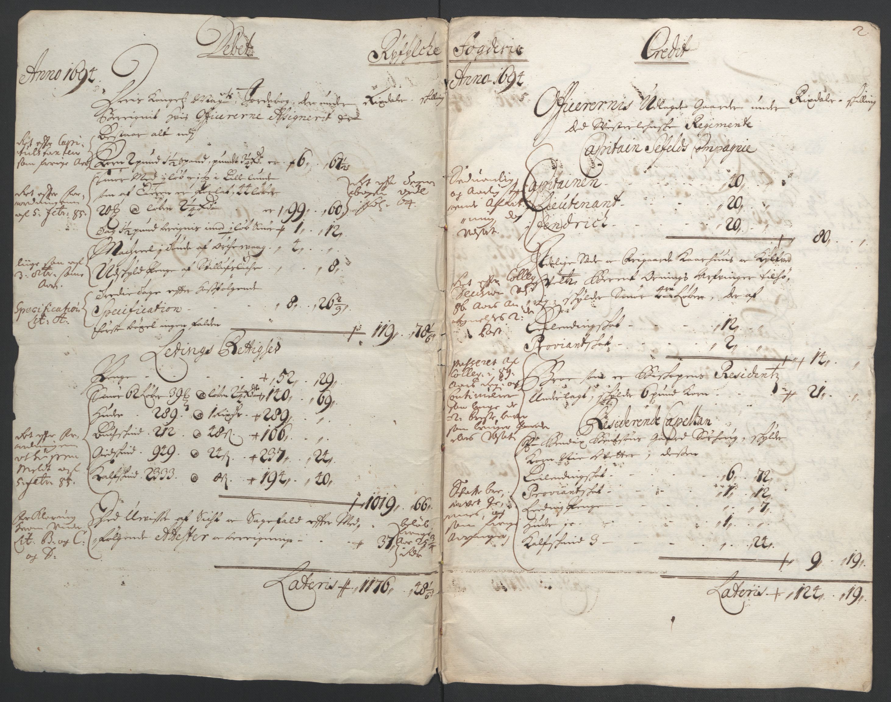 Rentekammeret inntil 1814, Reviderte regnskaper, Fogderegnskap, RA/EA-4092/R47/L2857: Fogderegnskap Ryfylke, 1694-1696, p. 5