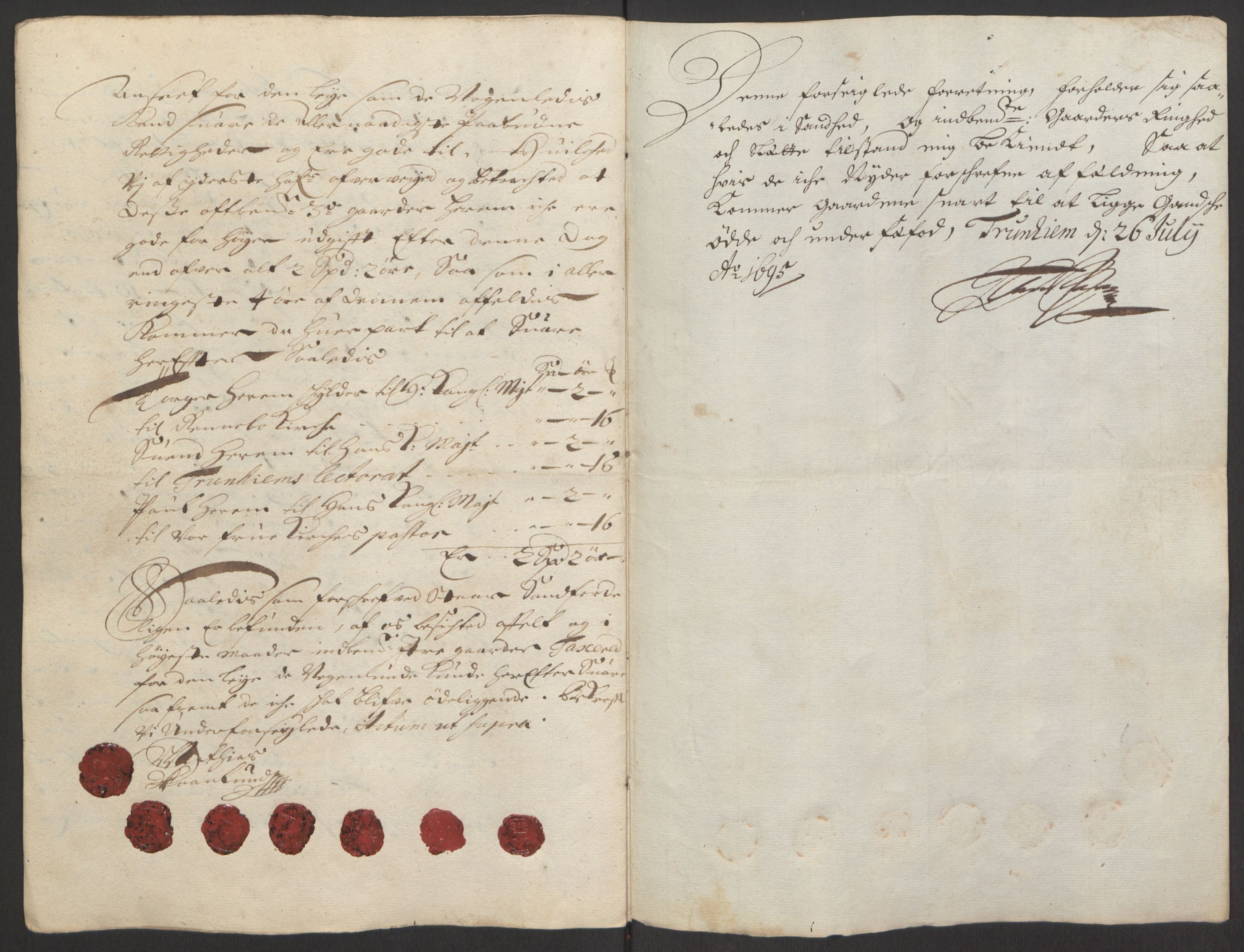 Rentekammeret inntil 1814, Reviderte regnskaper, Fogderegnskap, AV/RA-EA-4092/R60/L3945: Fogderegnskap Orkdal og Gauldal, 1695, p. 233