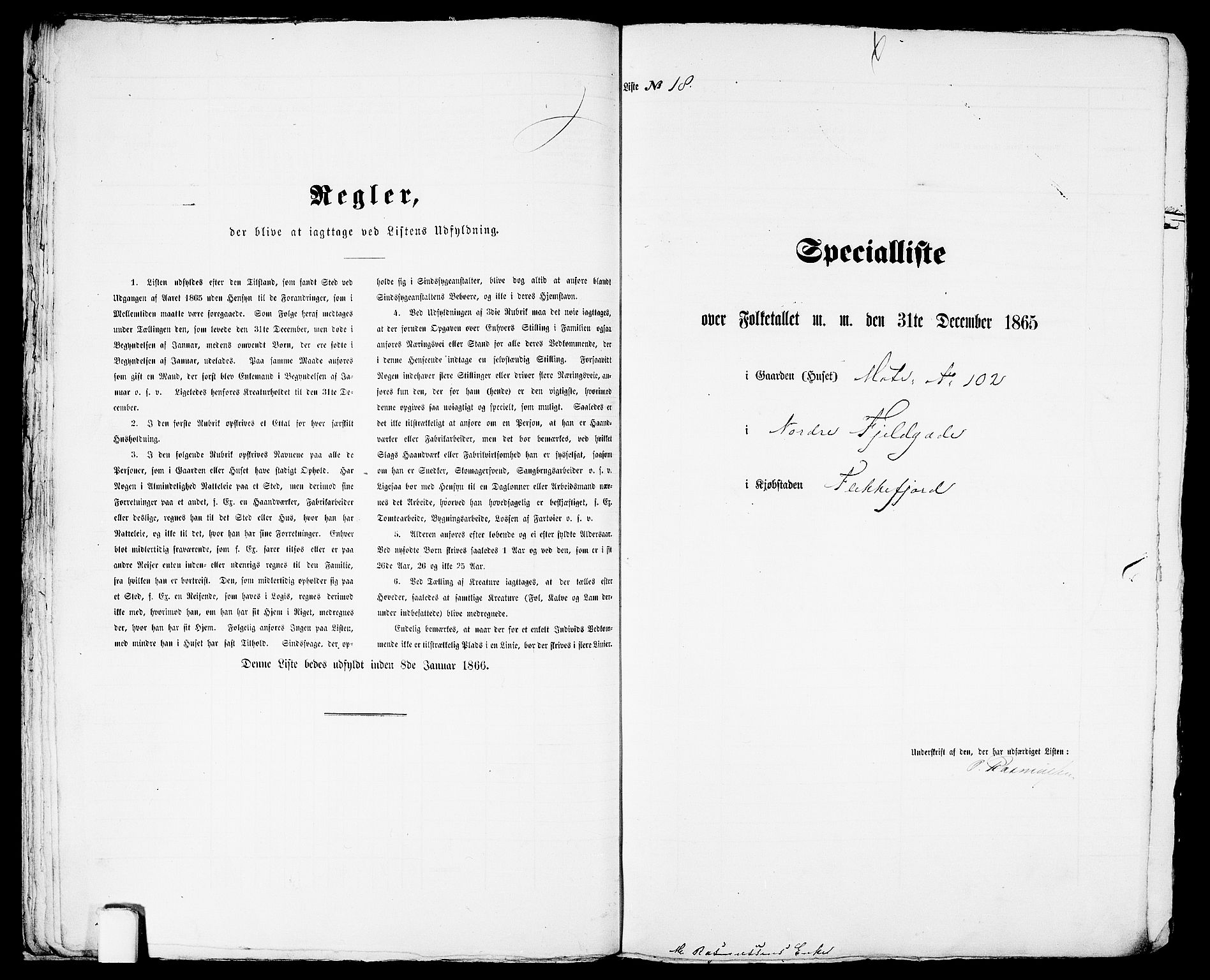 RA, 1865 census for Flekkefjord/Flekkefjord, 1865, p. 42