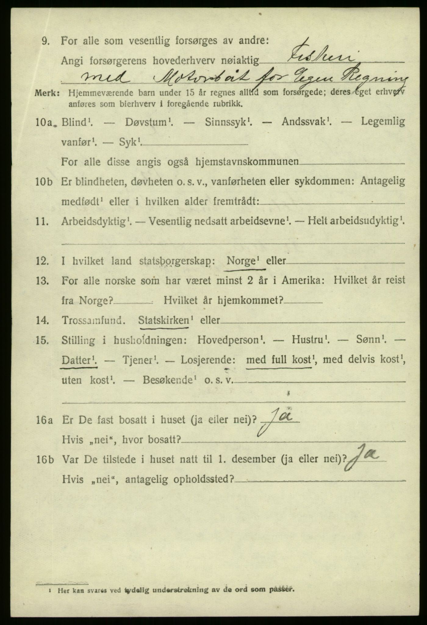 SAB, 1920 census for Sør-Vågsøy, 1920, p. 1509