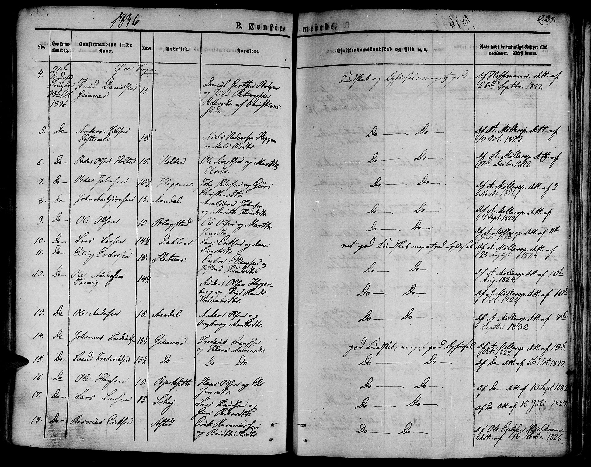 Ministerialprotokoller, klokkerbøker og fødselsregistre - Møre og Romsdal, AV/SAT-A-1454/586/L0983: Parish register (official) no. 586A09, 1829-1843, p. 229